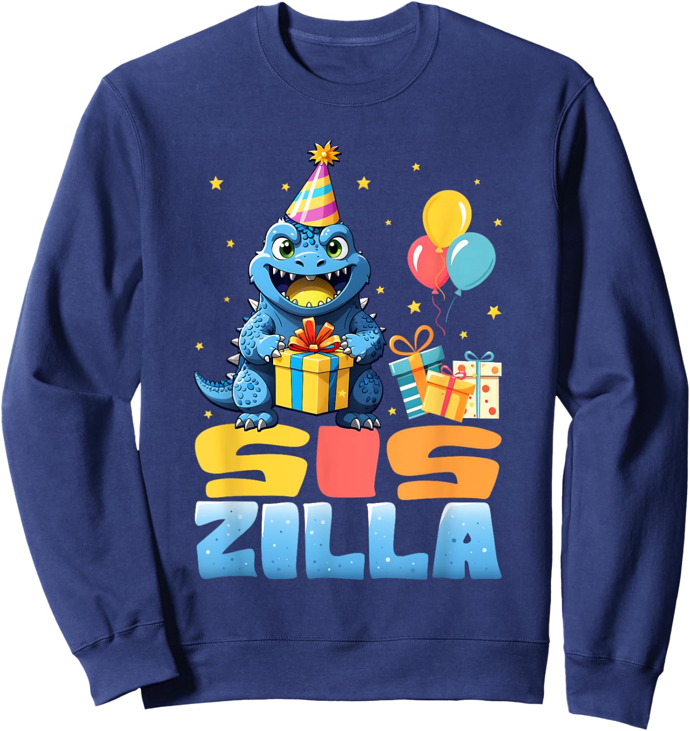 Siszilla Funny Monster Kaiju Family Matching Birthday Girls Sweatshirt - Sweatshirt | Navy