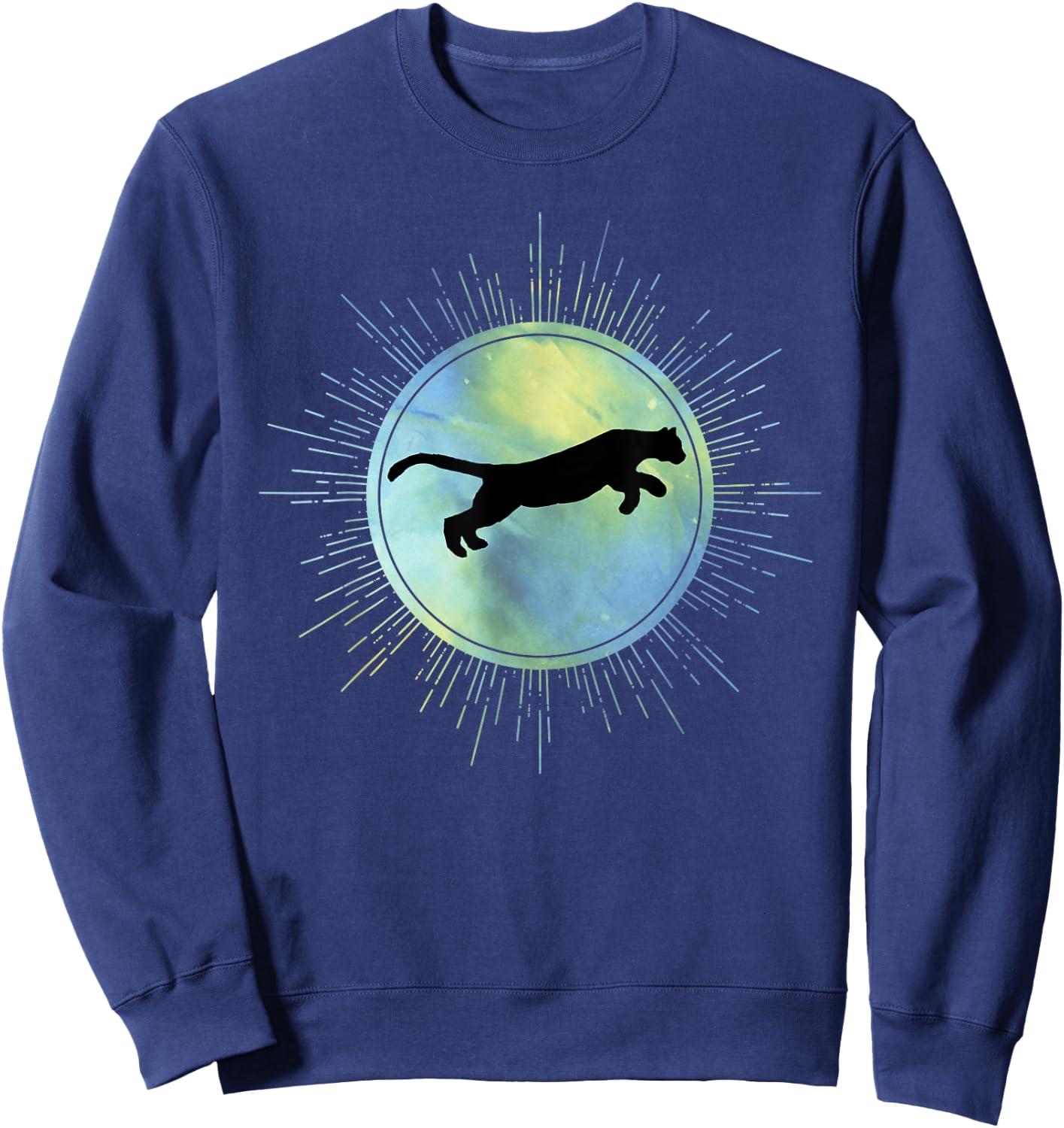 Hazy Sky Jumping Puma Sweatshirt - Sweatshirt | Navy