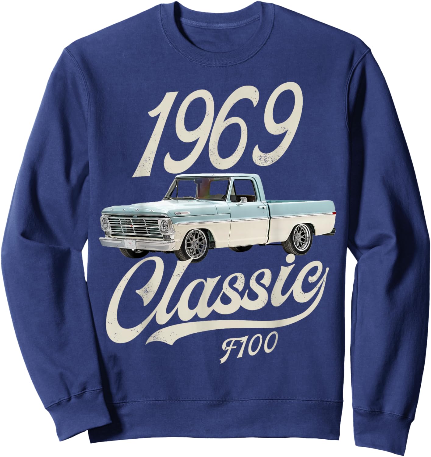 1969 Classic F100 Blue White Sweatshirt - Sweatshirt | Navy