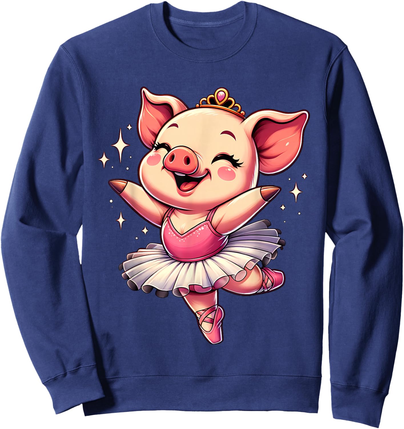 Ballerina Pig Dancing Sweatshirt - Sweatshirt | Navy