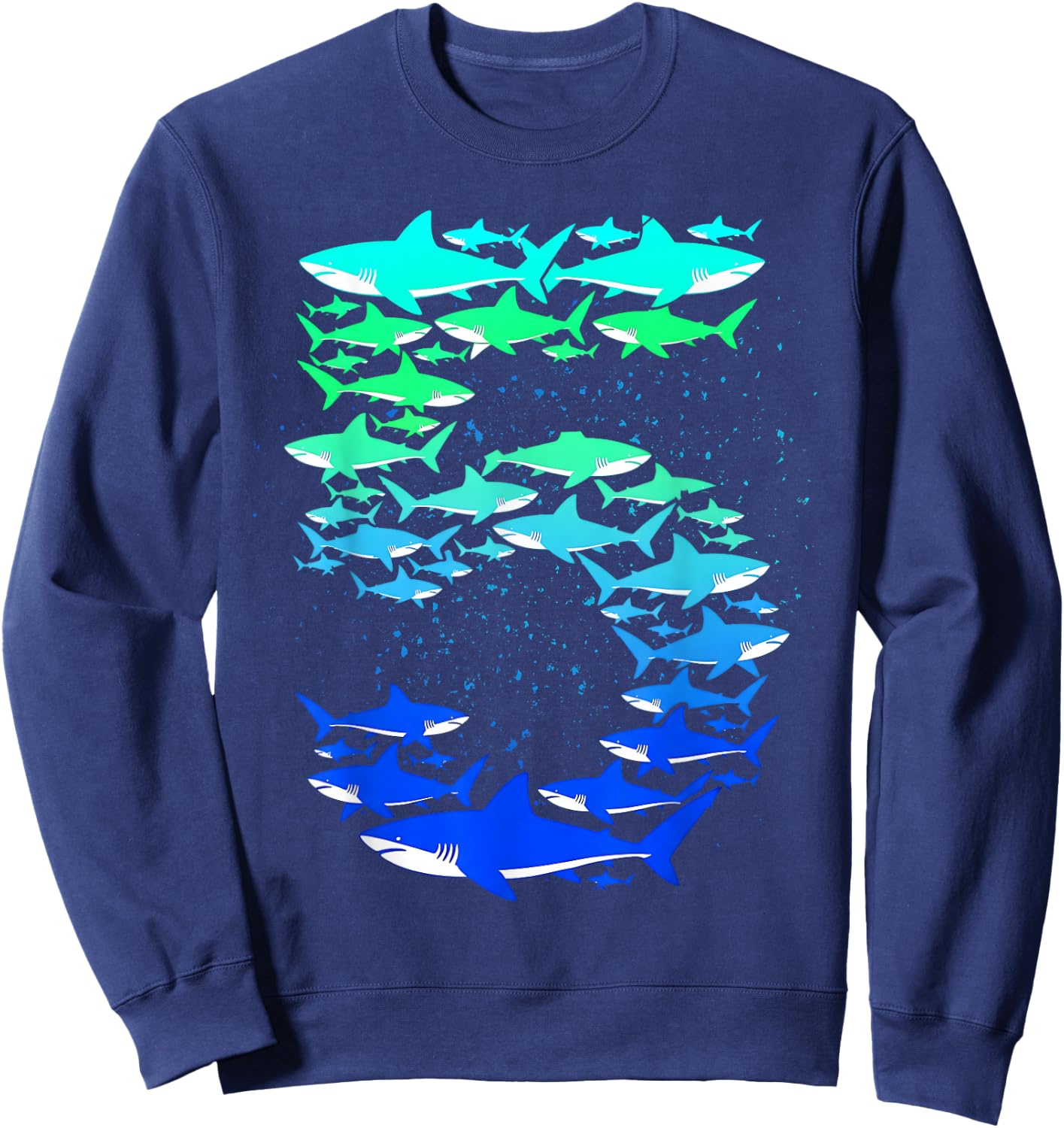 5th Birthday Kids Girls Boys 5 Year Old - Shark Number 5" Sweatshirt - Sweatshirt | Navy