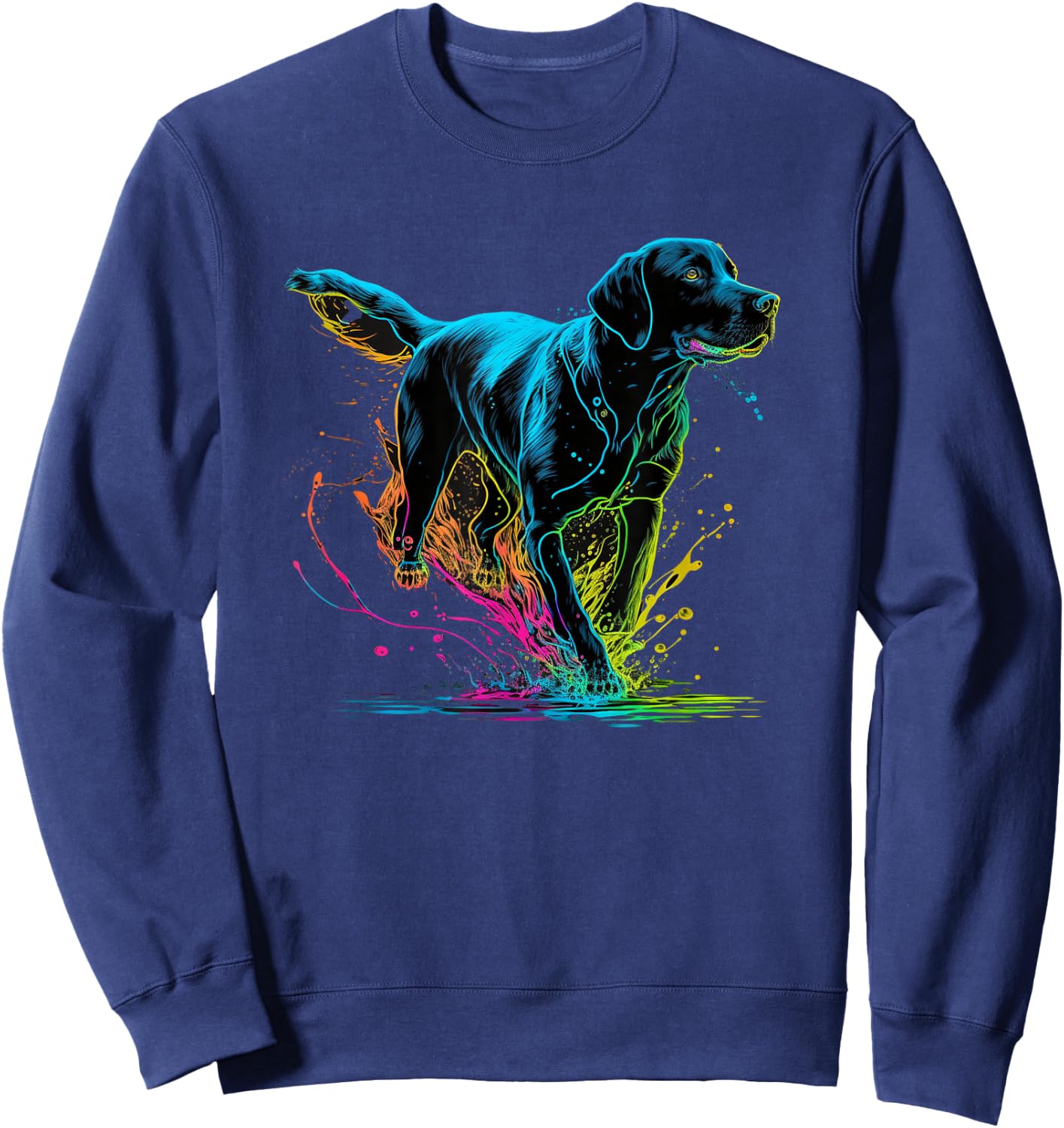 Cute Black Lab Black Labrador Retriever Puppy Dog Mom Animal Sweatshirt - Sweatshirt | Navy