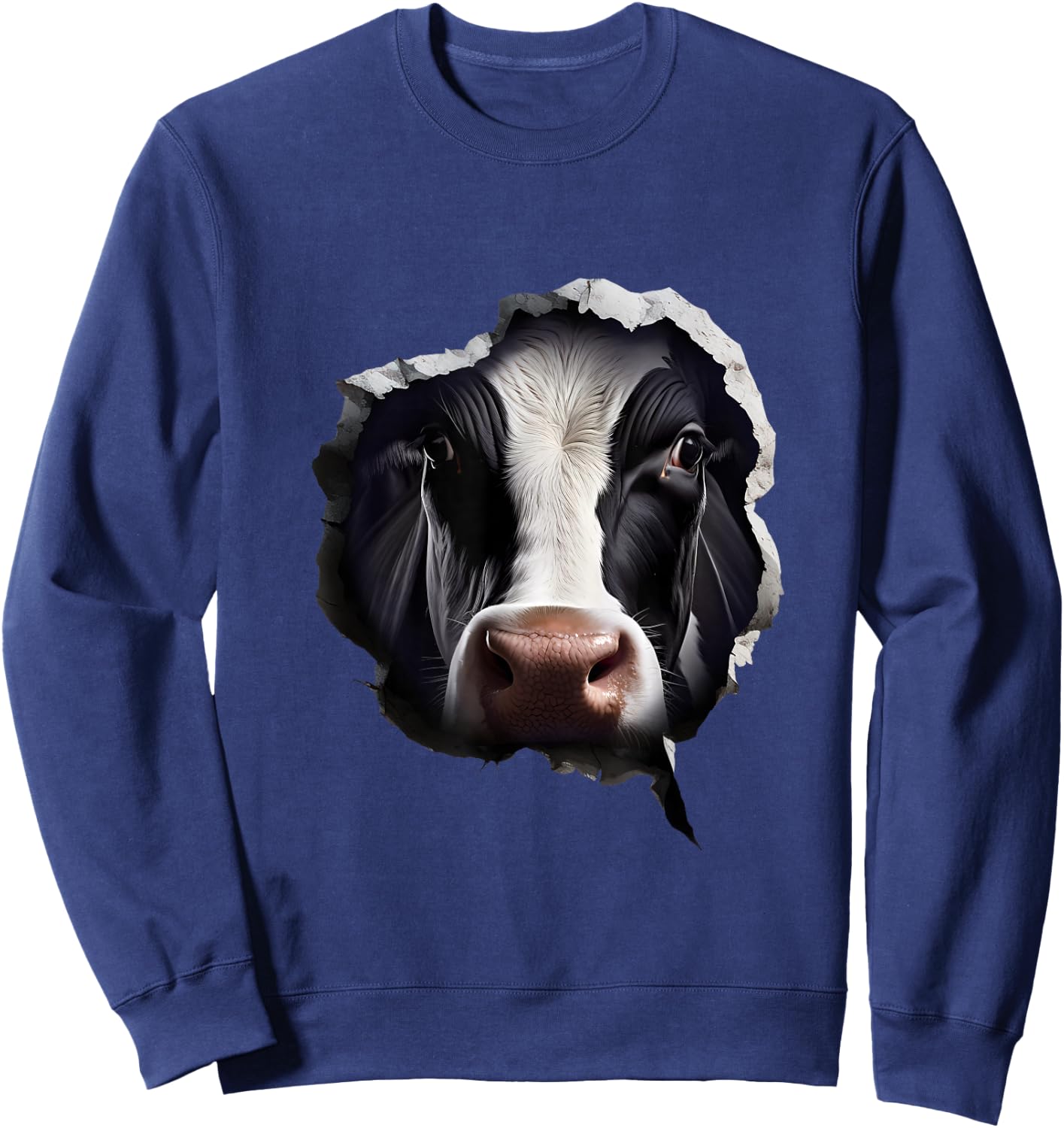 Cow Face Sweatshirt - Sweatshirt | Navy