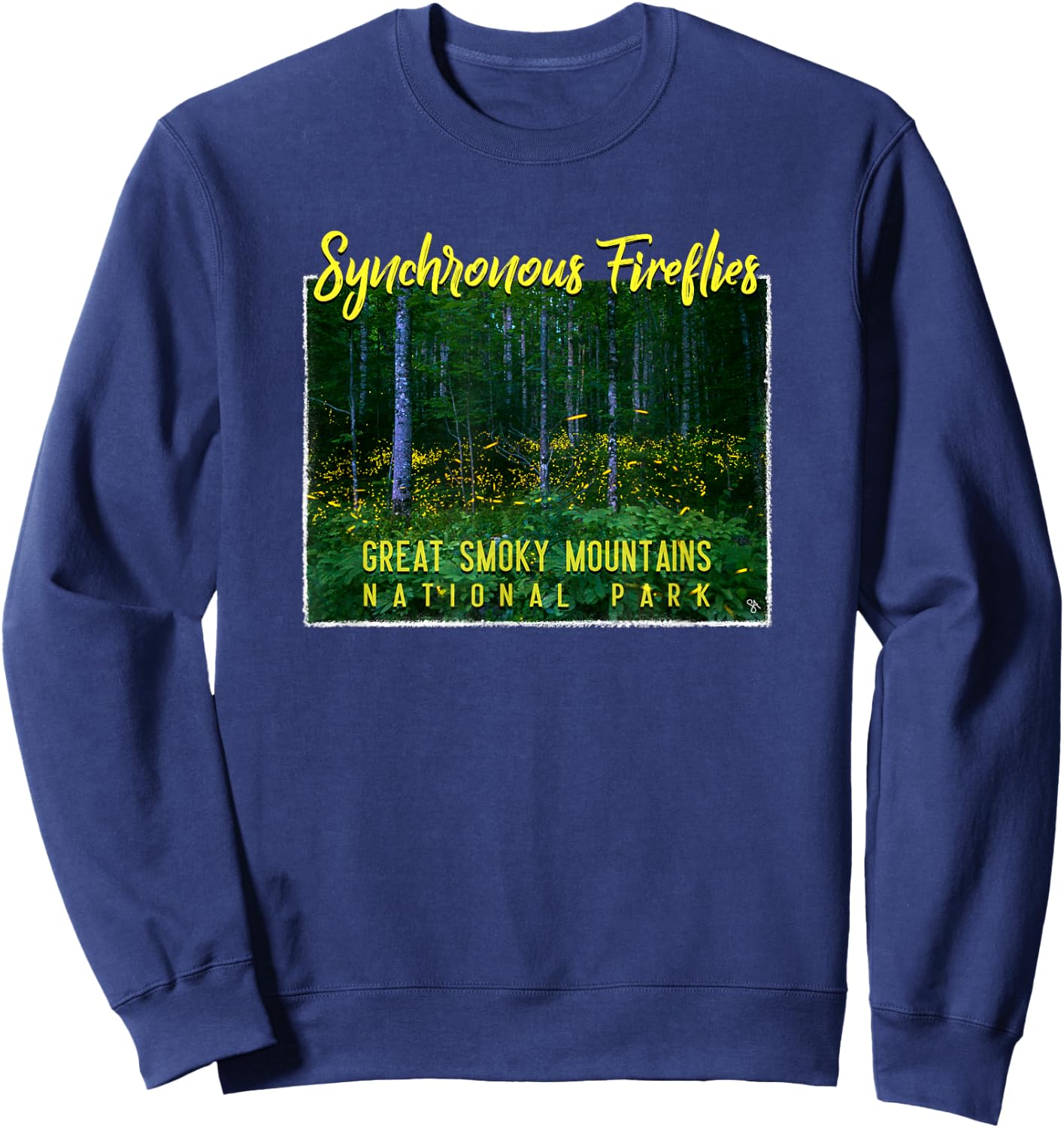 Great Smoky Mountains National Park Synchronous Fireflies Sweatshirt - Sweatshirt | Navy