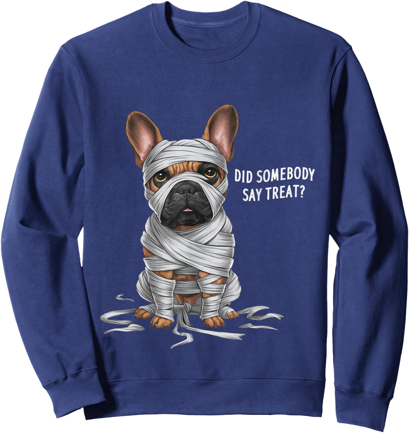 French Bulldog Mummy Halloween Dog Sweatshirt - Sweatshirt | Navy