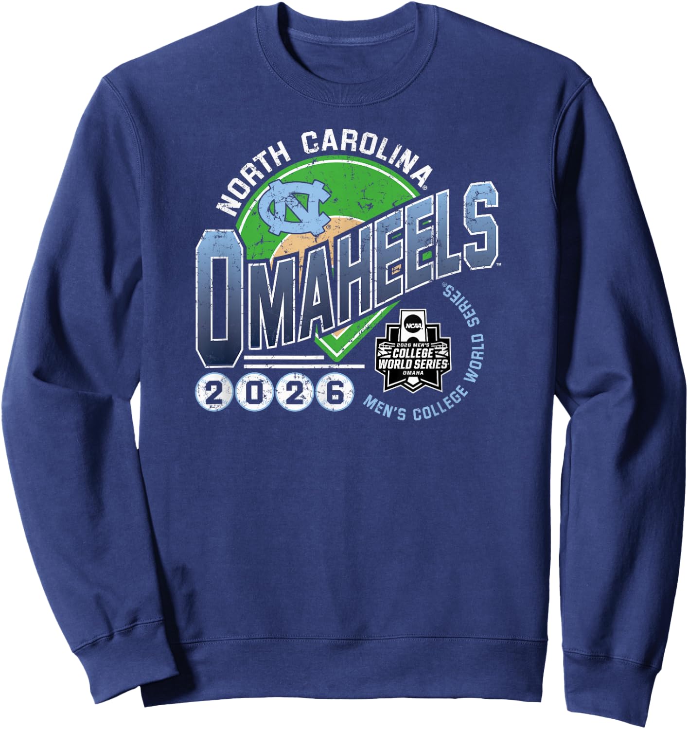 North Carolina Tar Heels College World Series 2026 Omaheels Sweatshirt - Sweatshirt | Navy