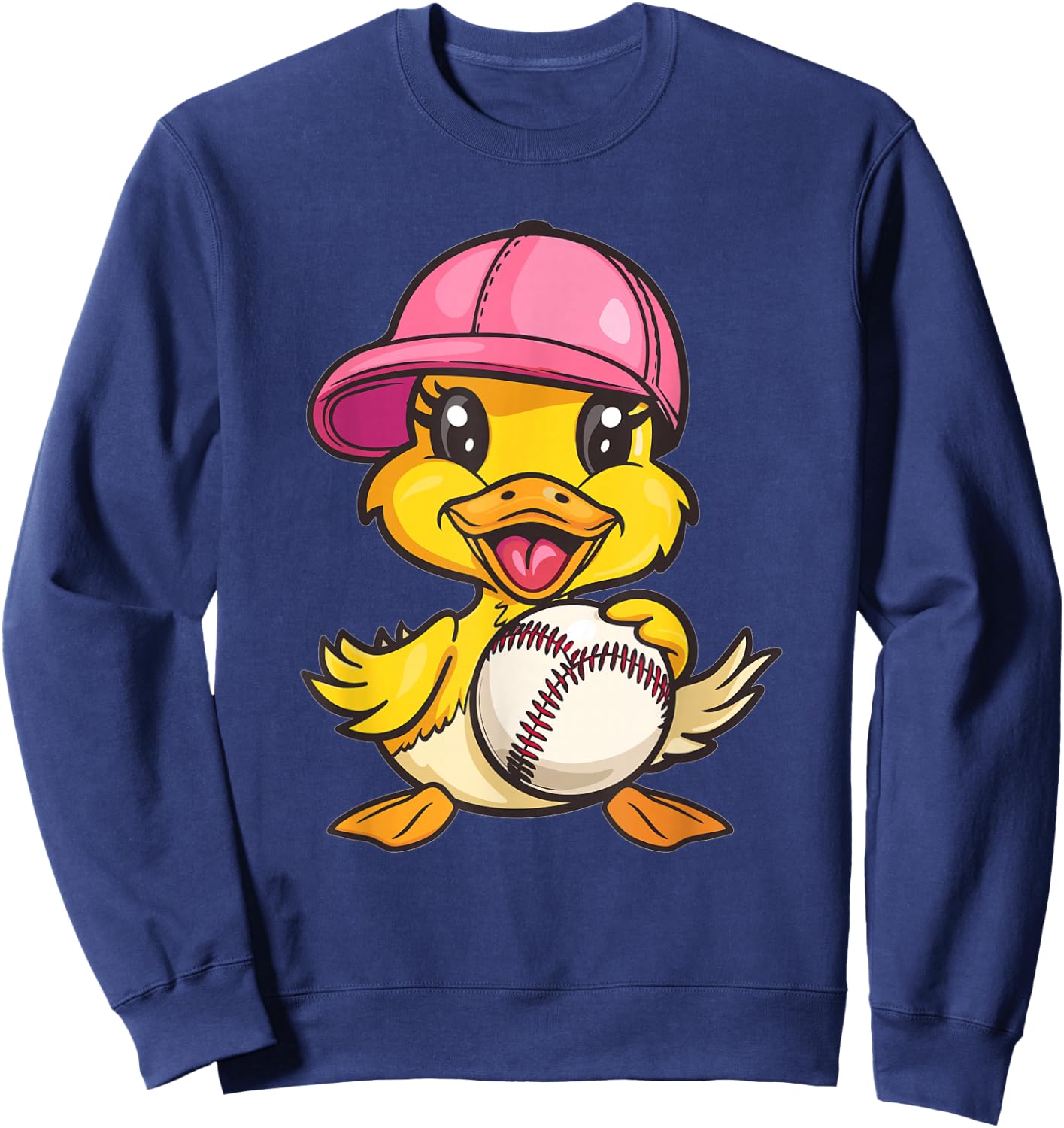 Cute Baseball Duck Sweatshirt - Sweatshirt | Navy