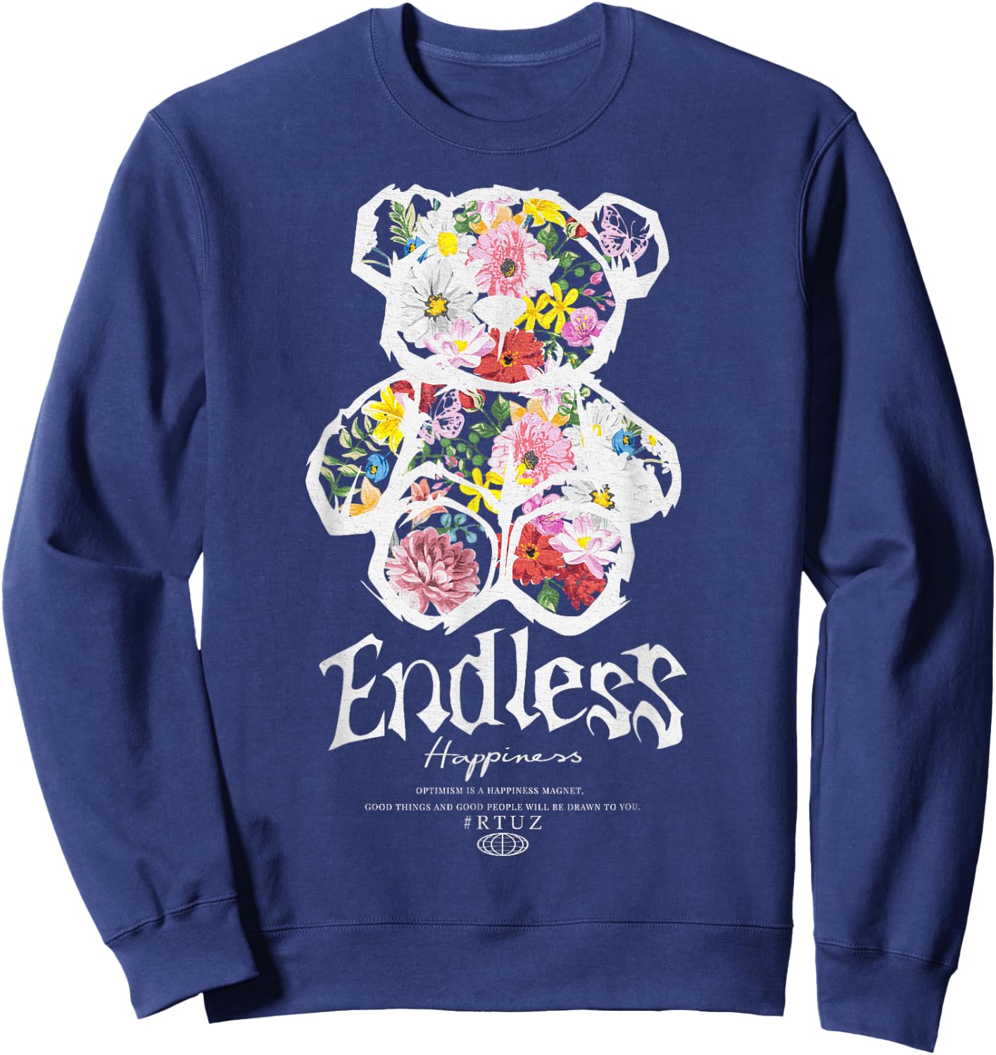 Cute Plush Bear Streetwear Plush Teddy , Black, S Sweatshirt - Sweatshirt | Navy