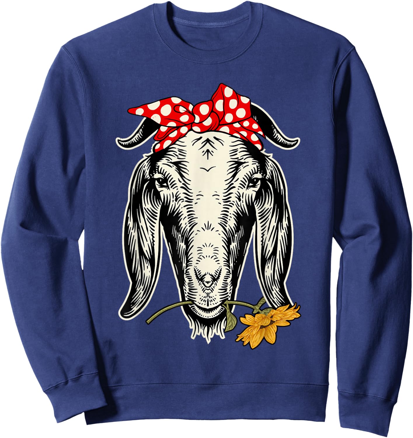 Bandana Goat - Farm Animal Whisperer Farmer Rancher Farming Sweatshirt - Sweatshirt | Navy