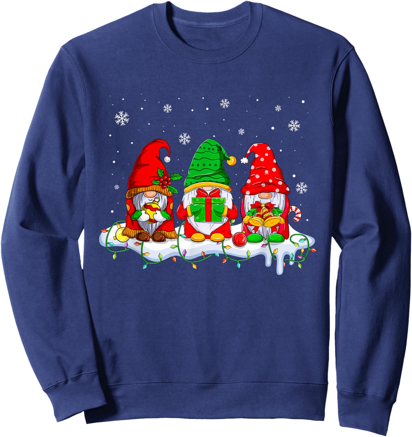 Gnomes Christmas Funny Xmas Pajamas Family Matching Gnomes Sweatshirt - Sweatshirt | Navy
