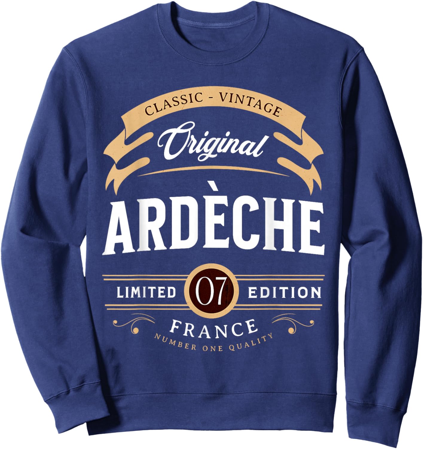 Vintage Ardèche France , Black, S Sweatshirt - Sweatshirt | Navy