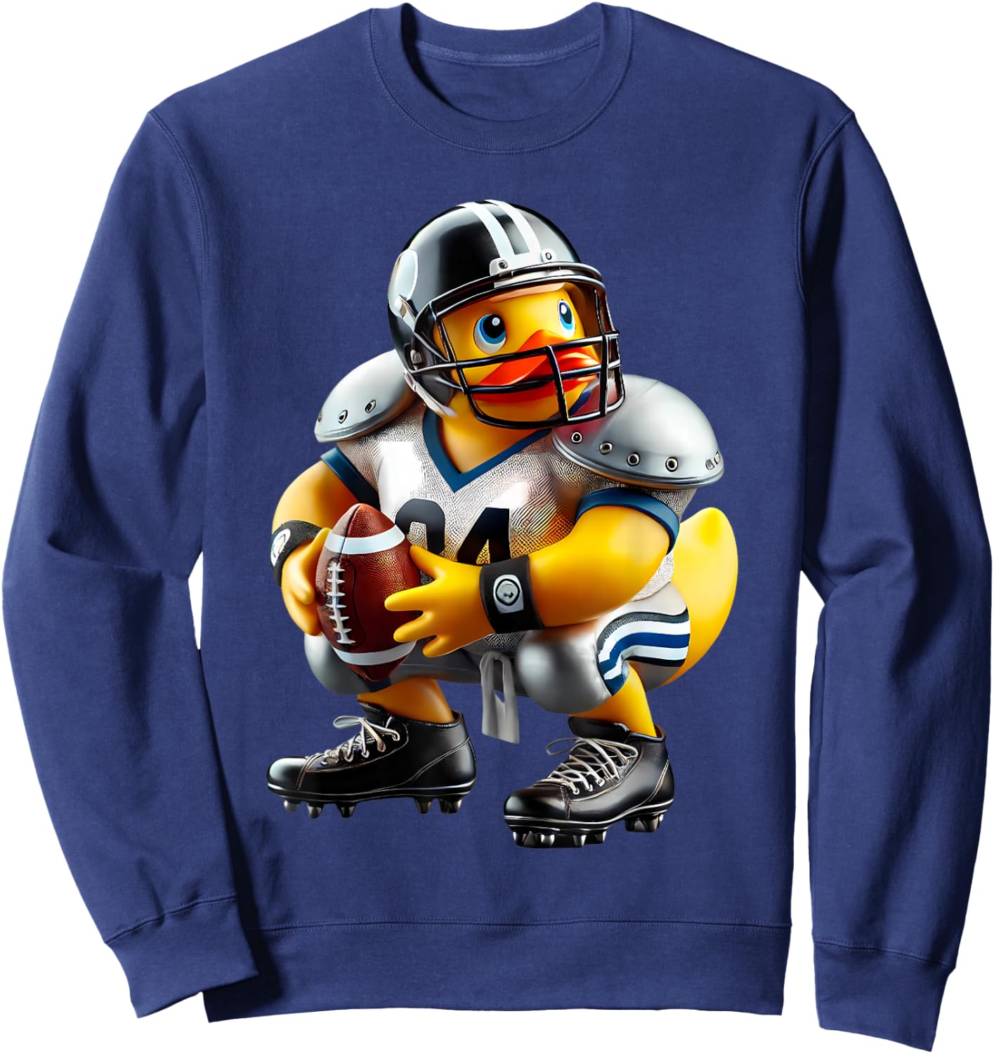 Rubber Duck Football Player Ducky Duckie Men Women Kids Sweatshirt - Sweatshirt | Navy