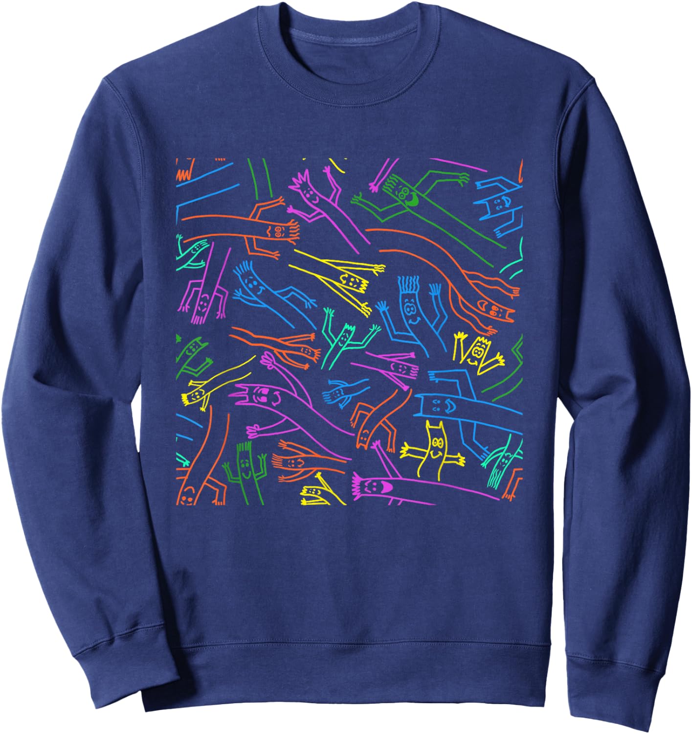 Wacky Waving Inflatable Arm Flailing Tube Man Extravaganza Sweatshirt - Sweatshirt | Navy