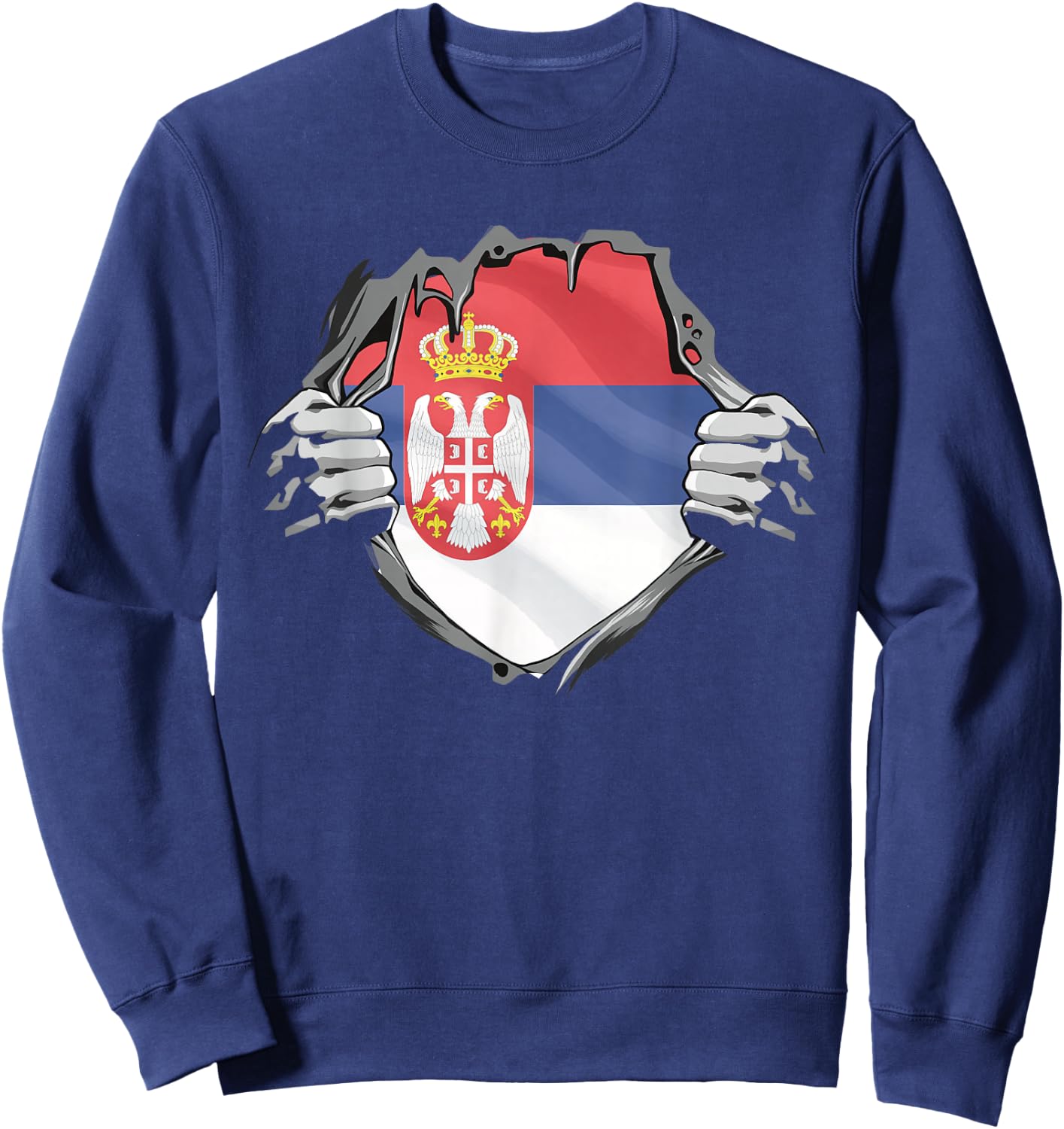 Serbia Football Jersey Alternative , black Sweatshirt - Sweatshirt | Navy