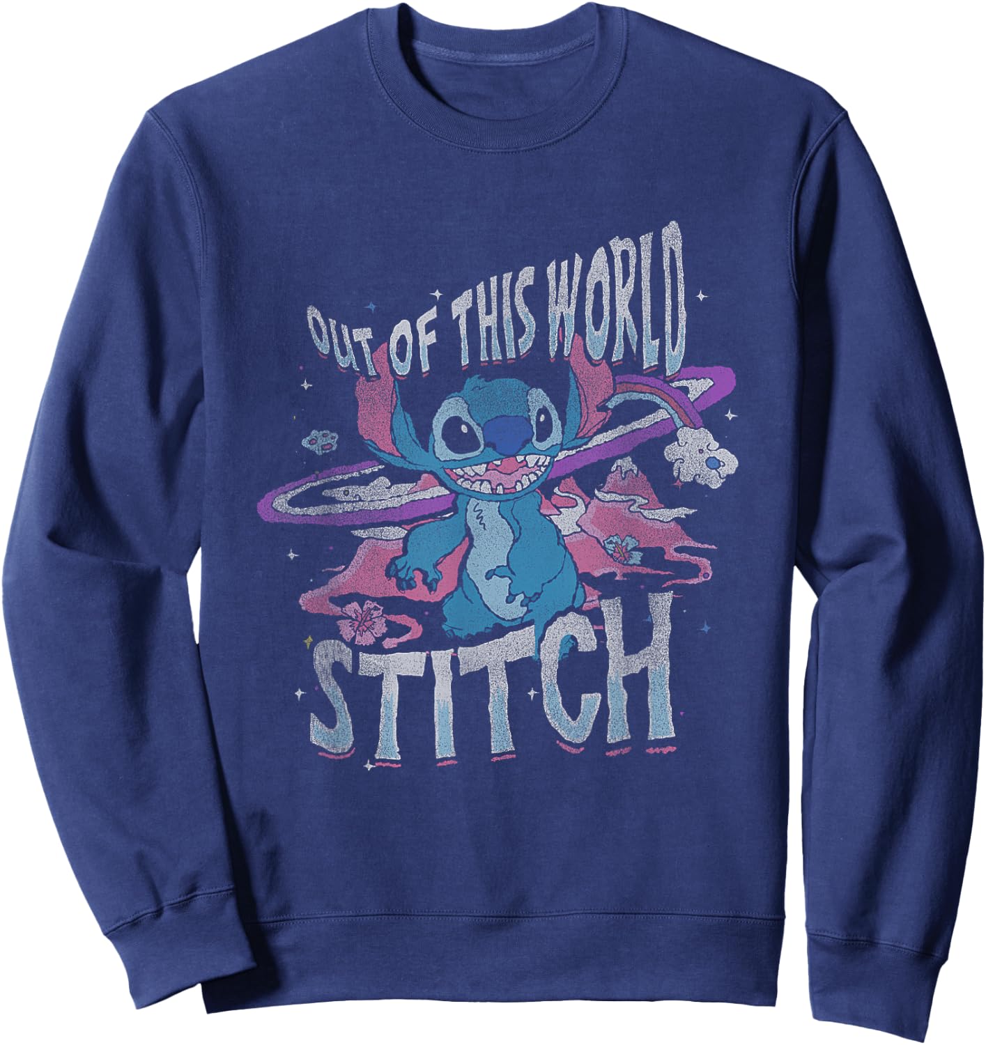 Disney Lilo & Stitch Out Of This World Vintage Stitch Sweatshirt - Sweatshirt | Navy