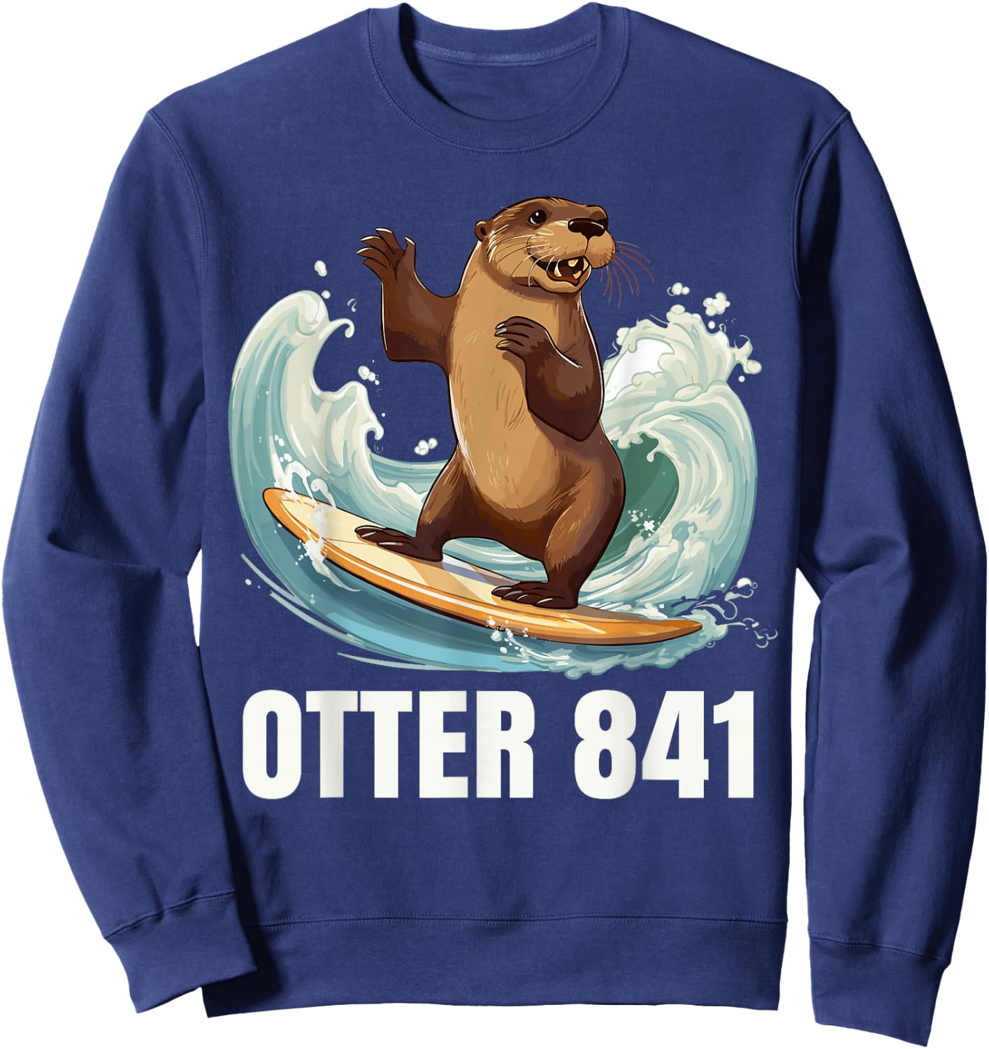 Surfing Otter 841 California Sea Otter 841 Sweatshirt - Sweatshirt | Navy