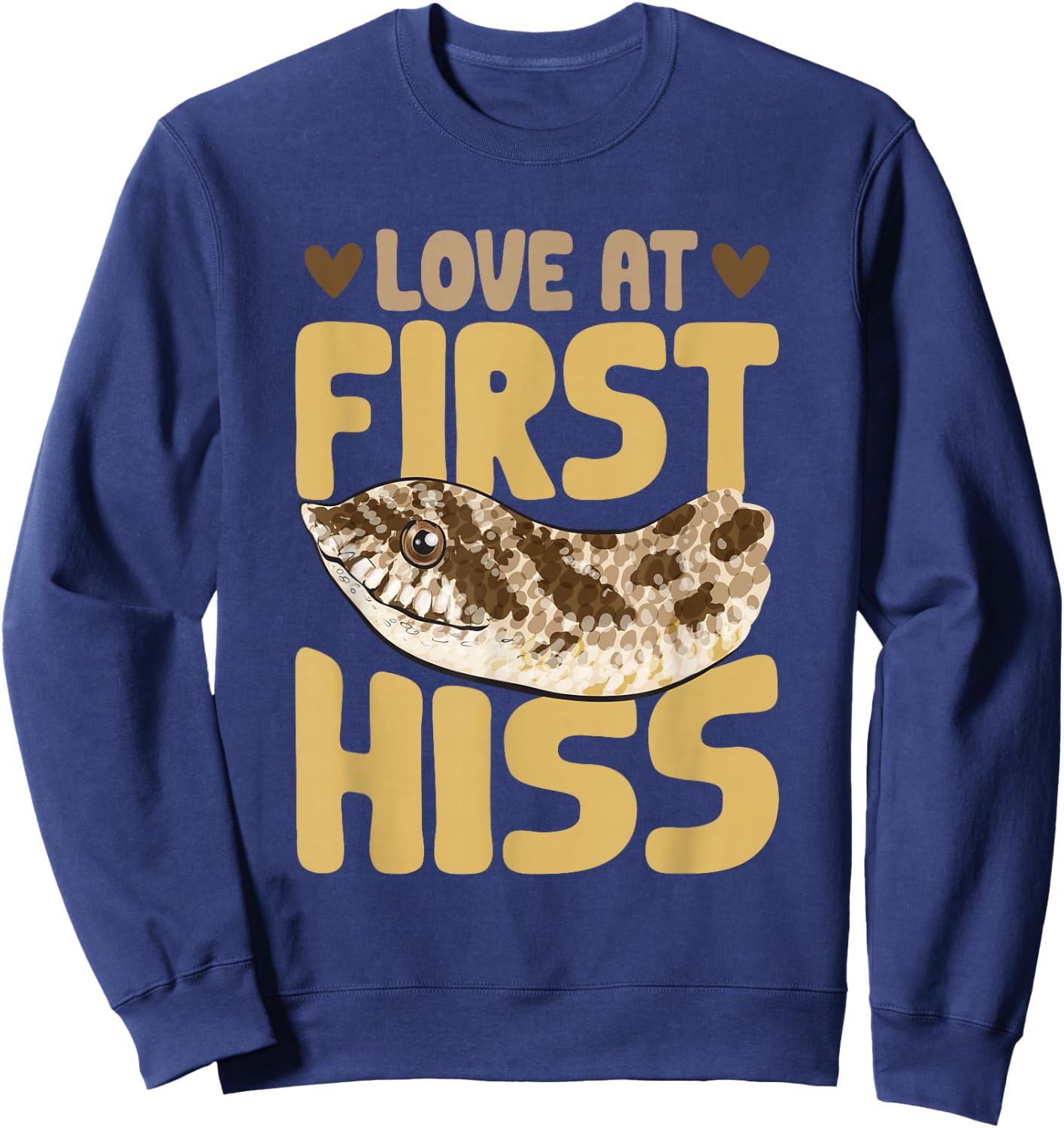 Hognose Snake Love At First Hiss Pet Reptile Hognose Snake Sweatshirt - Sweatshirt | Navy