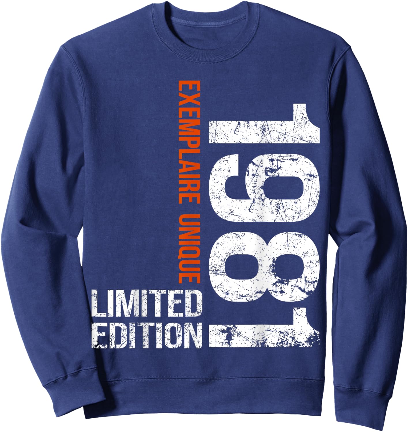45th Anniversary 1981 Vintage 45 Years Men Vintage 1981 Sweatshirt - Sweatshirt | Navy