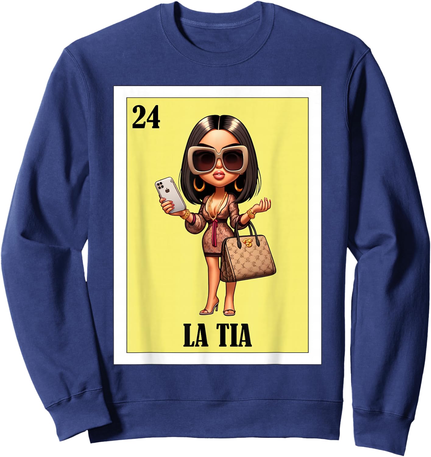 Funny Mexican Design for Aunt Fresa Version - La Tia Sweatshirt - Sweatshirt | Navy