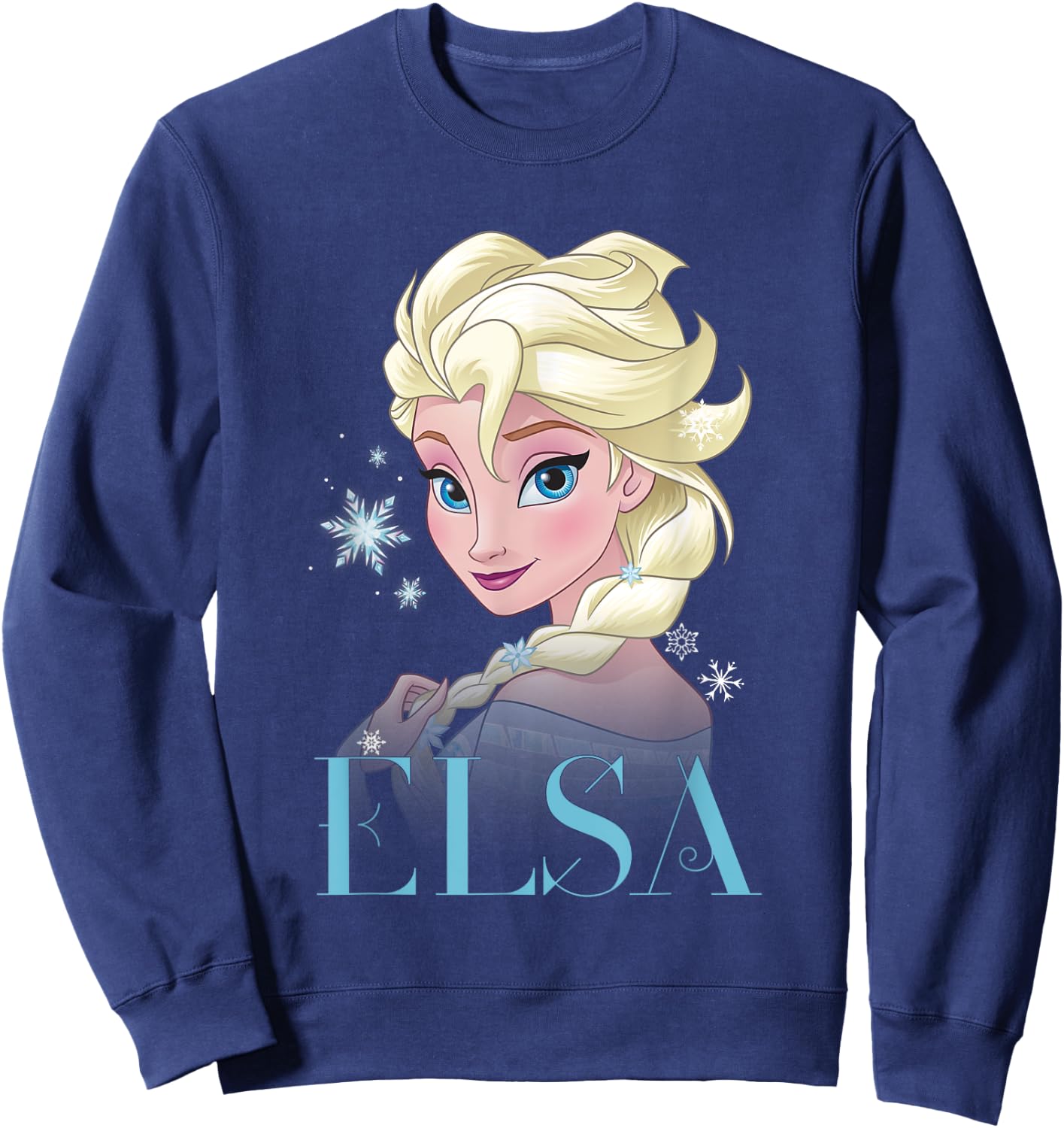 Frozen Elsa Snowflake Portrait Sweatshirt - Sweatshirt | Navy