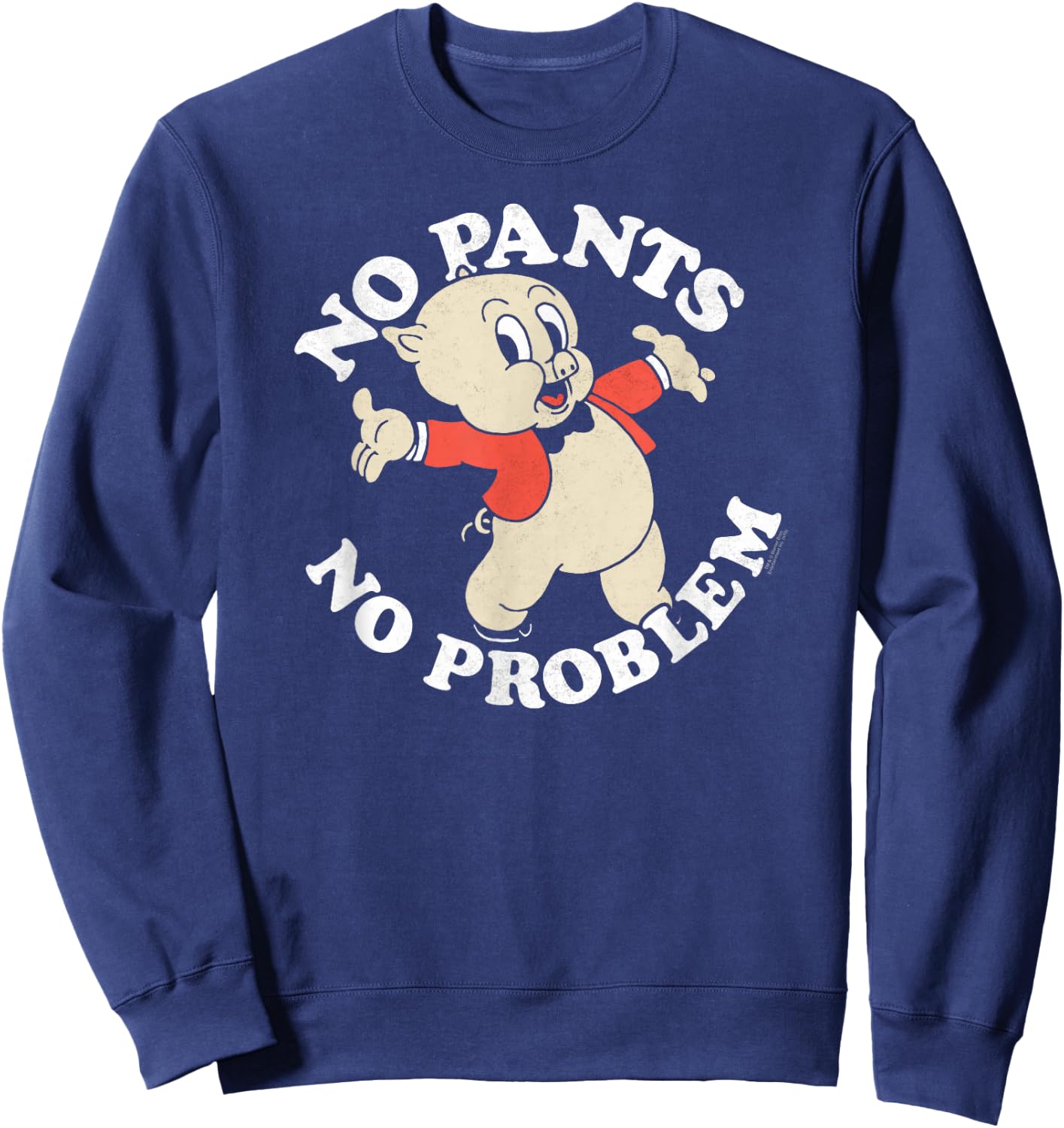 Looney Tunes Porky Pig No Pants Sweatshirt - Sweatshirt | Navy