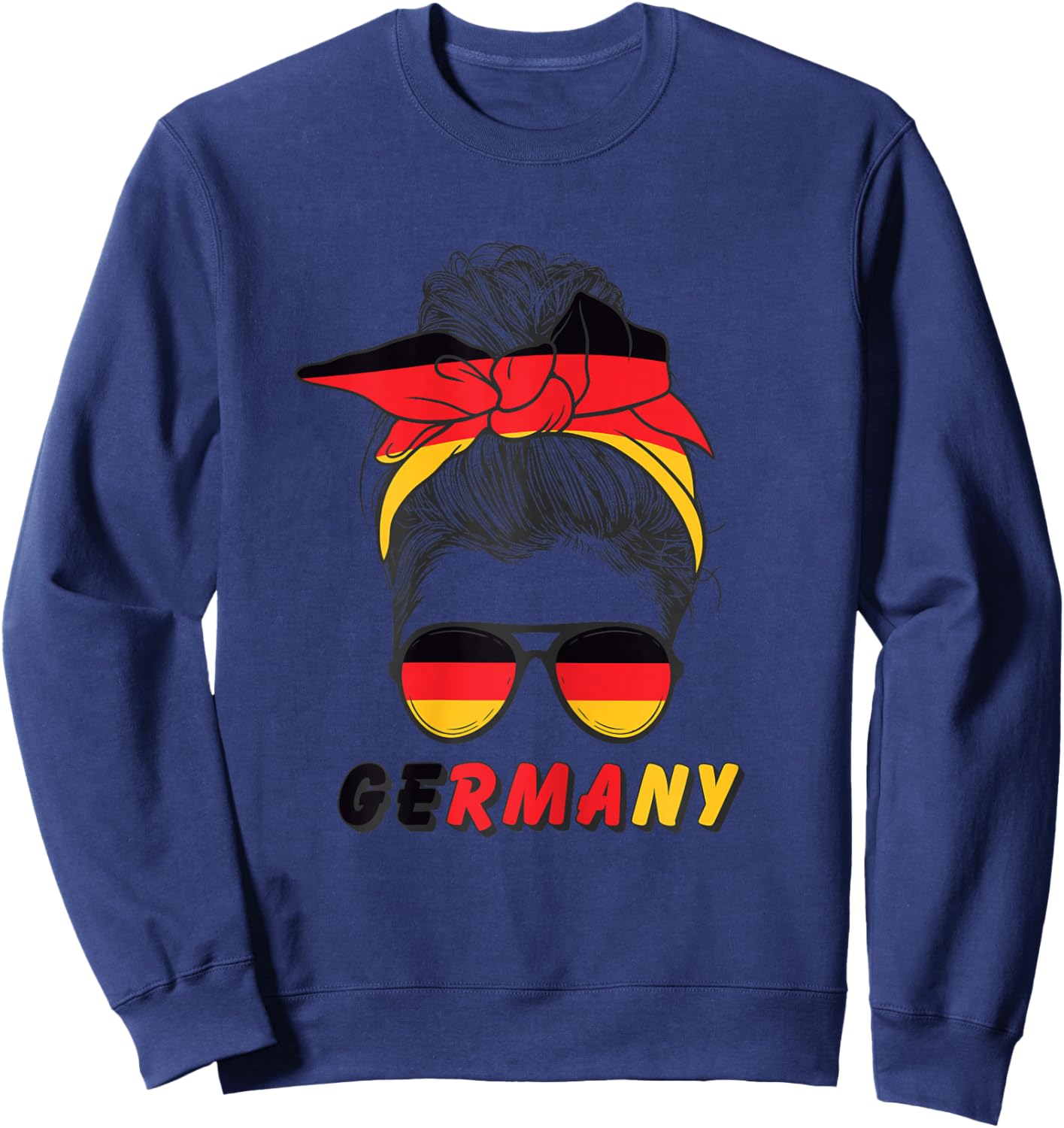 German Girl, Germany Flag, Germany , White Sweatshirt - Sweatshirt | Navy