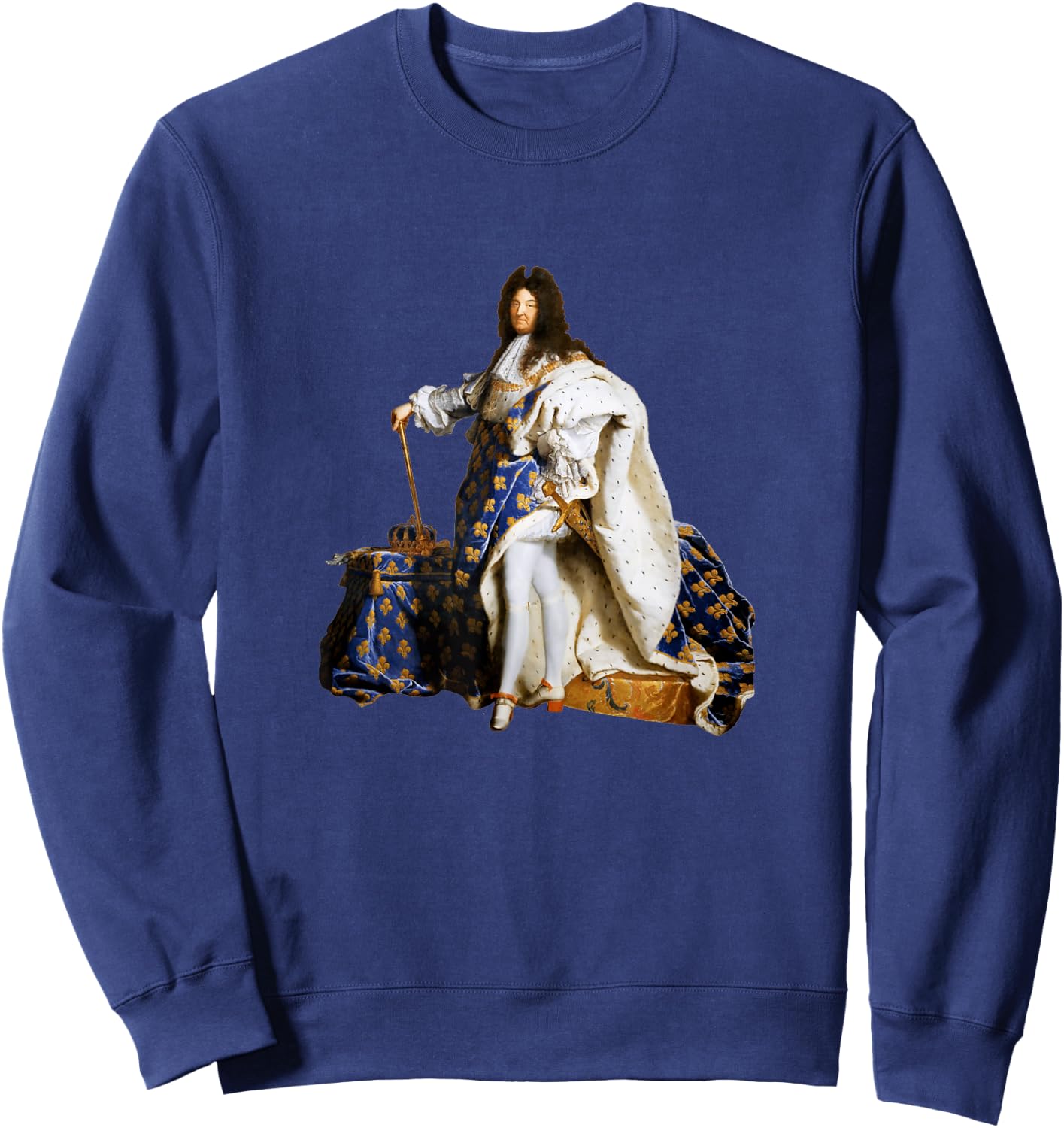 Hyacinthe Rigaud - Portrait of Louis XIV Sweatshirt - Sweatshirt | Navy