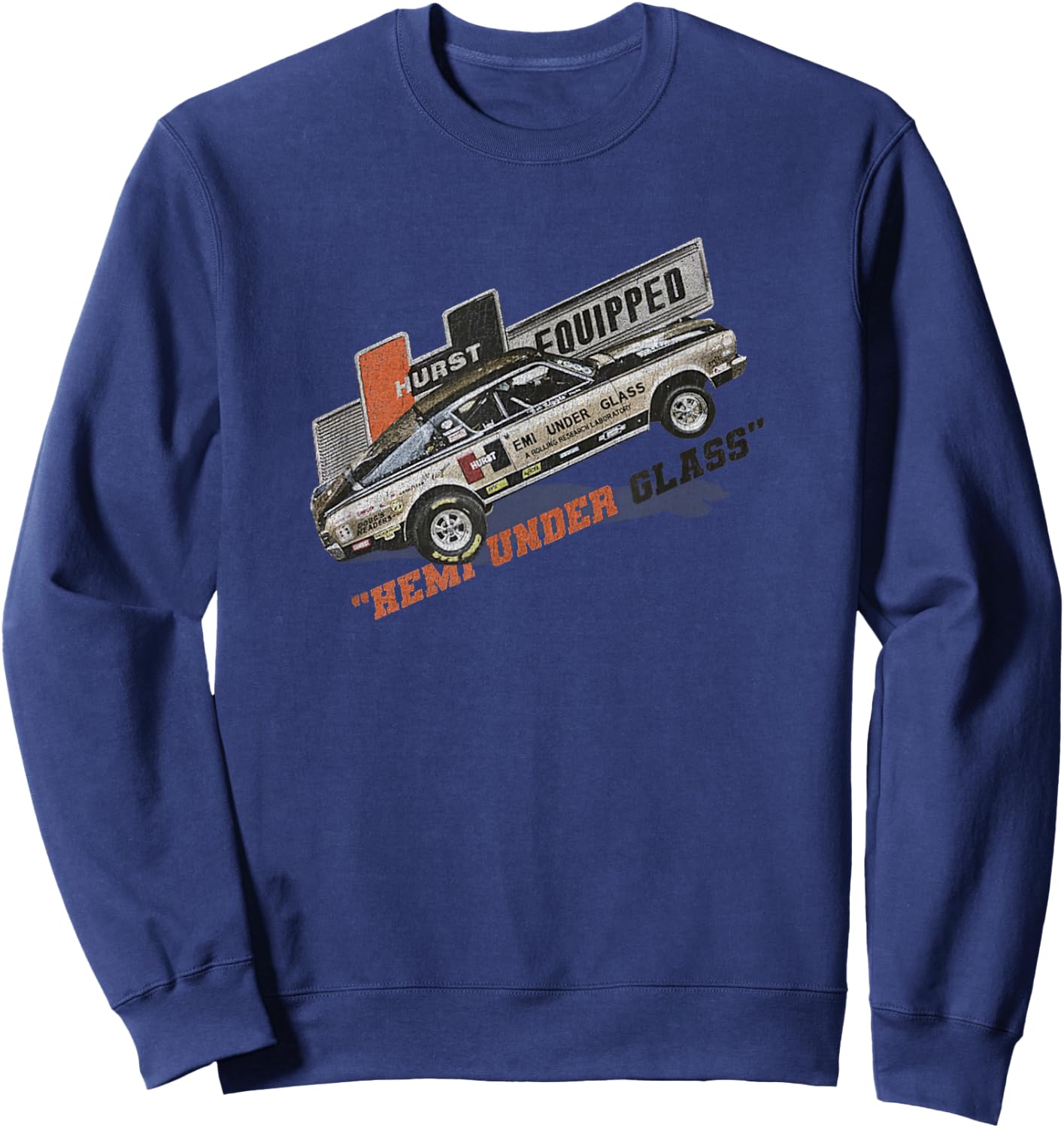 Vintage Retro Car Classic Hurst Performance Drag Race Sweatshirt - Sweatshirt | Navy
