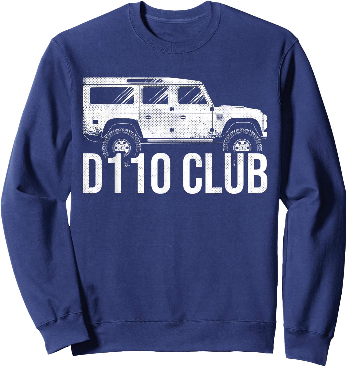 Defender D110 off-road vehicle 4x4 terrain mud nature gift Sweatshirt - Sweatshirt | Navy