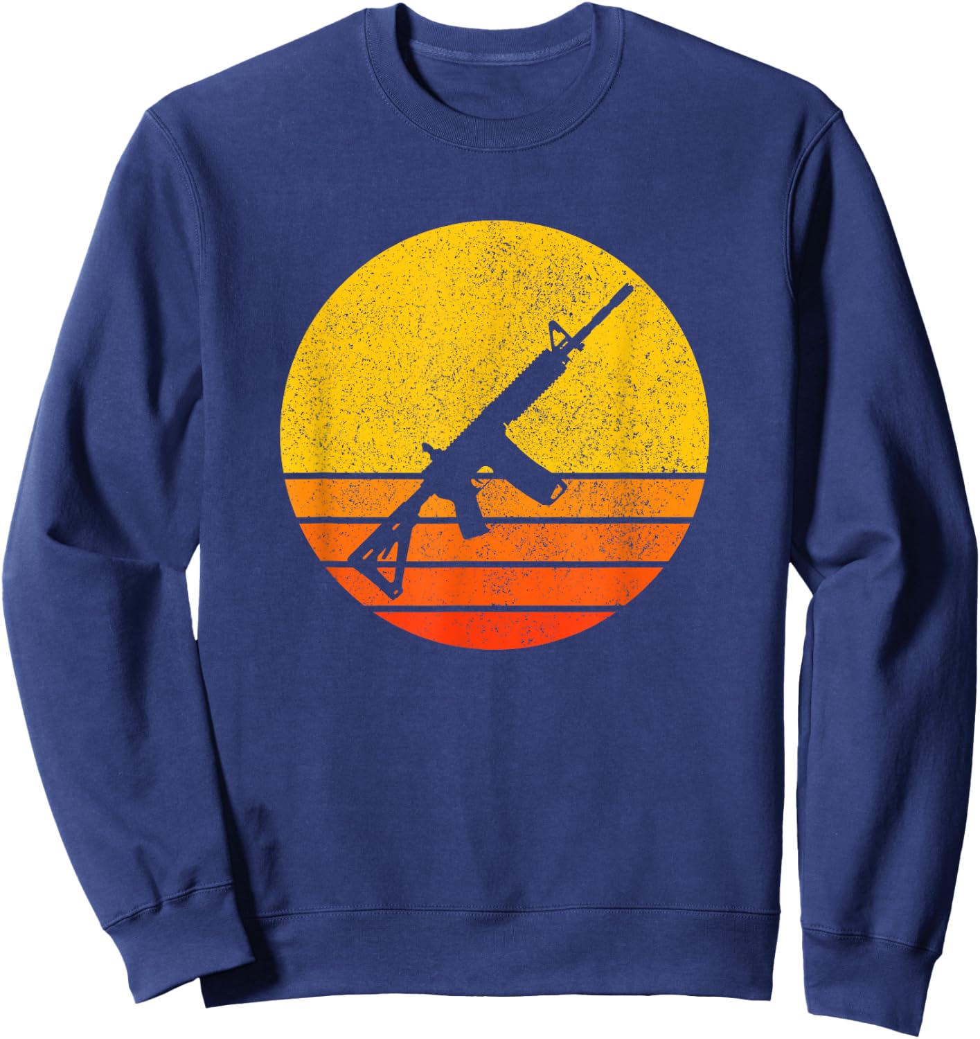 AR15 Vintage Sunset , black Sweatshirt - Sweatshirt | Navy