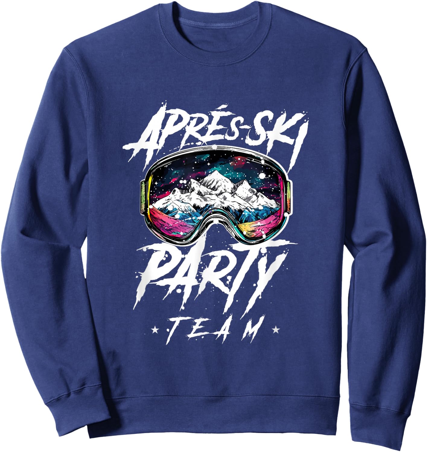 Apres Ski Party Team 2025 | Funny Quote , Black, S Sweatshirt - Sweatshirt | Navy