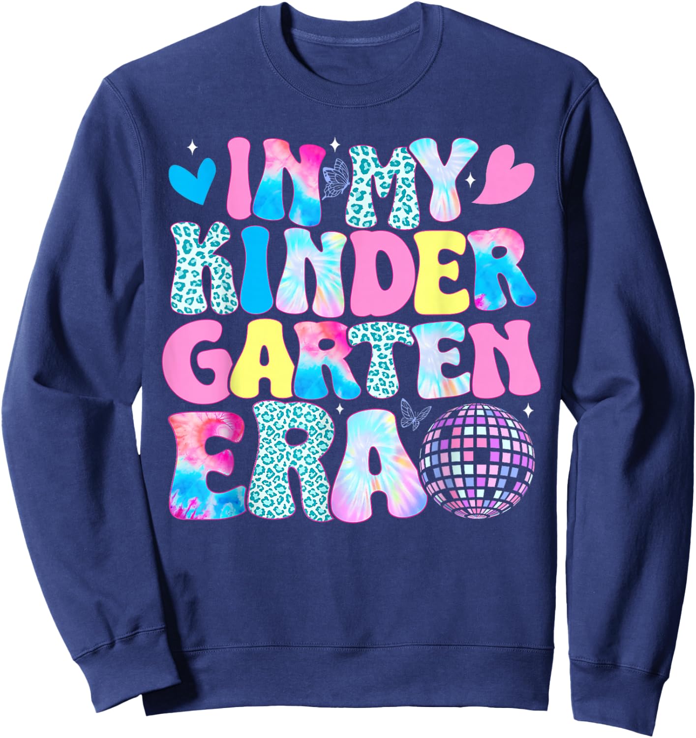 In My Kindergarten Era Girls Boys Teacher Back to School Sweatshirt - Sweatshirt | Navy