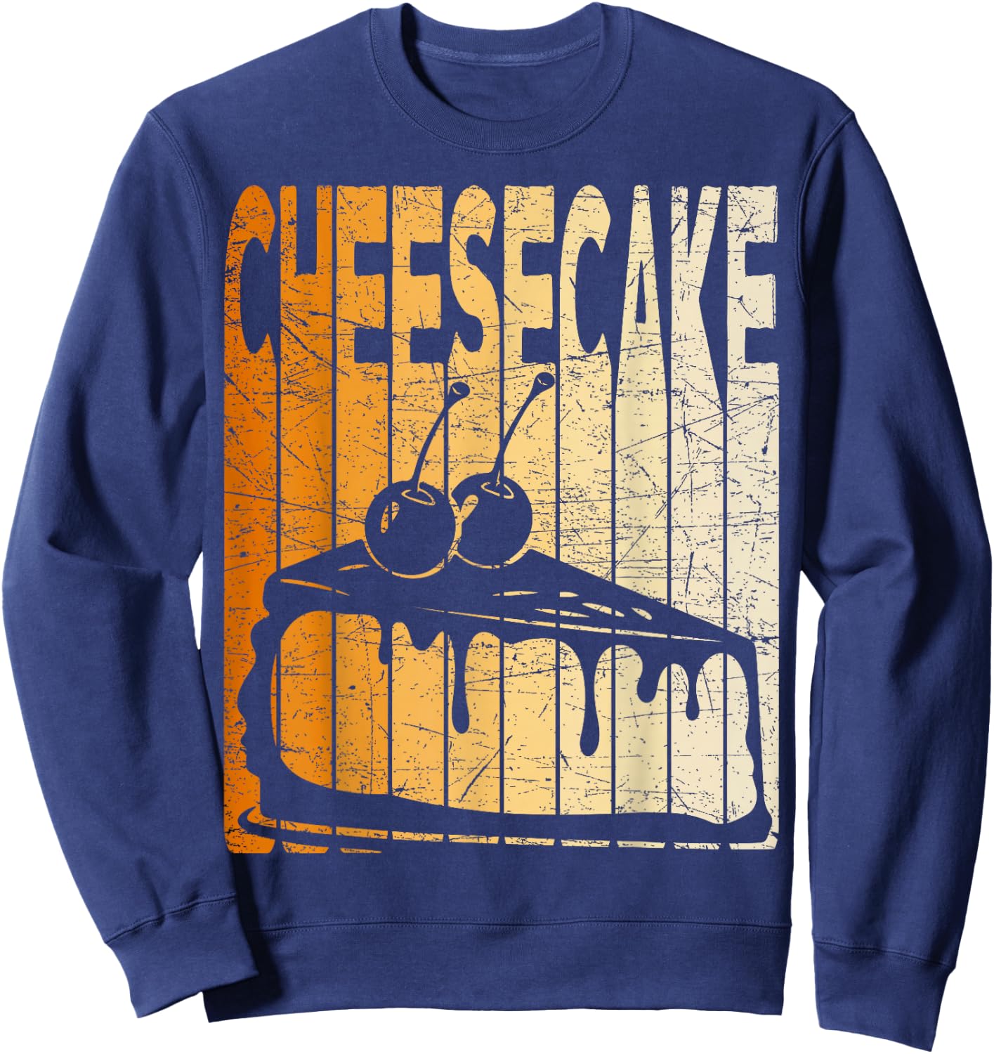 Cheesecake Dessert Vintage Sweatshirt - Sweatshirt | Navy