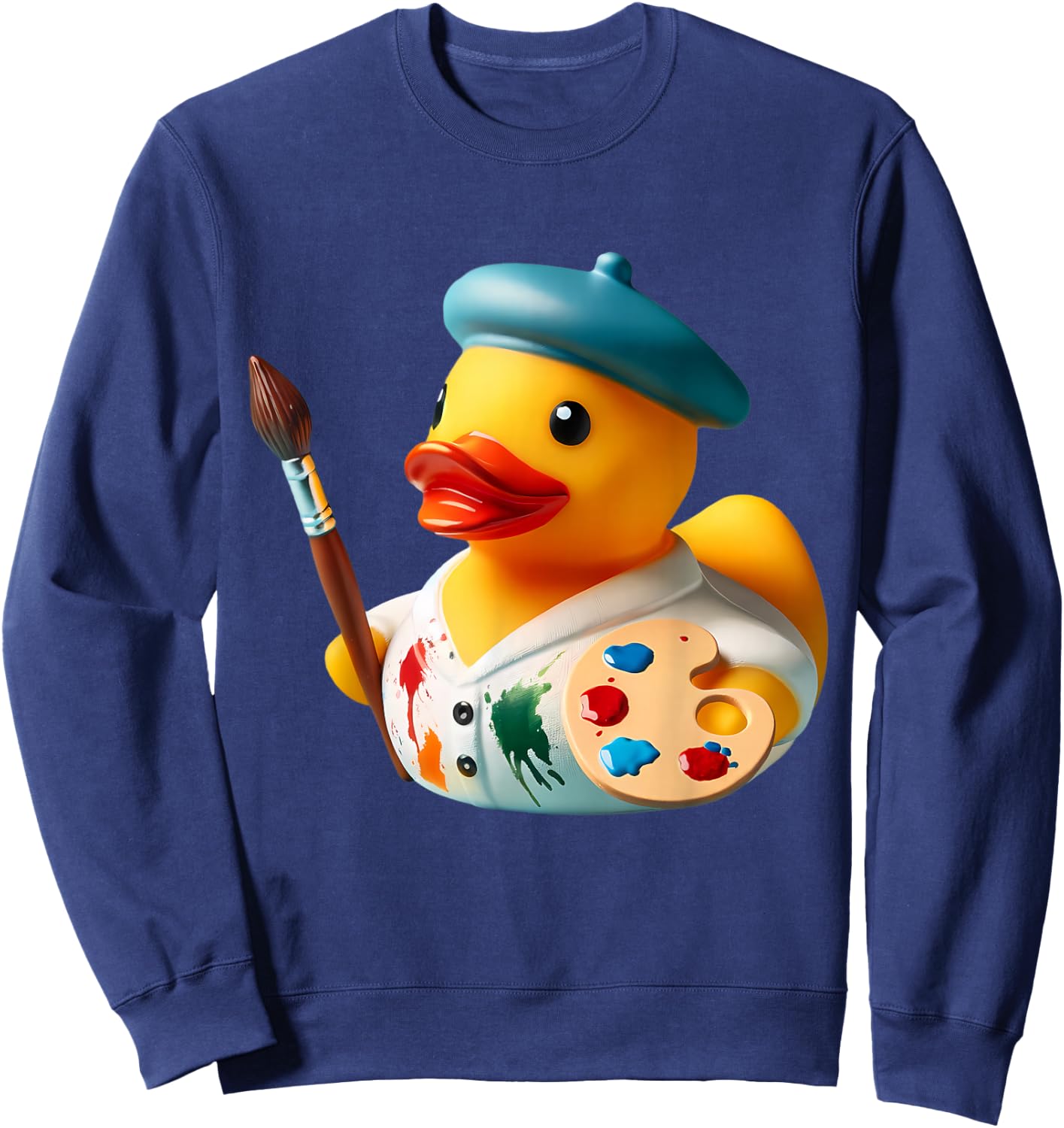 Rubber Duck Artist Painter Sweatshirt - Sweatshirt | Navy