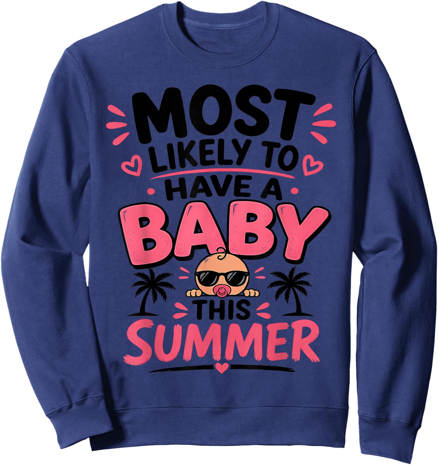 Funny Astrology Pregnancy Announcement Retro Mom-to-Be Desig Sweatshirt - Sweatshirt | Navy