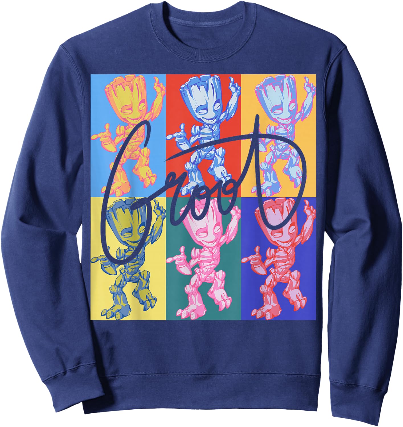 Marvel Guardians of The Galaxy Groot Pop Art Panels Small Sweatshirt - Sweatshirt | Navy