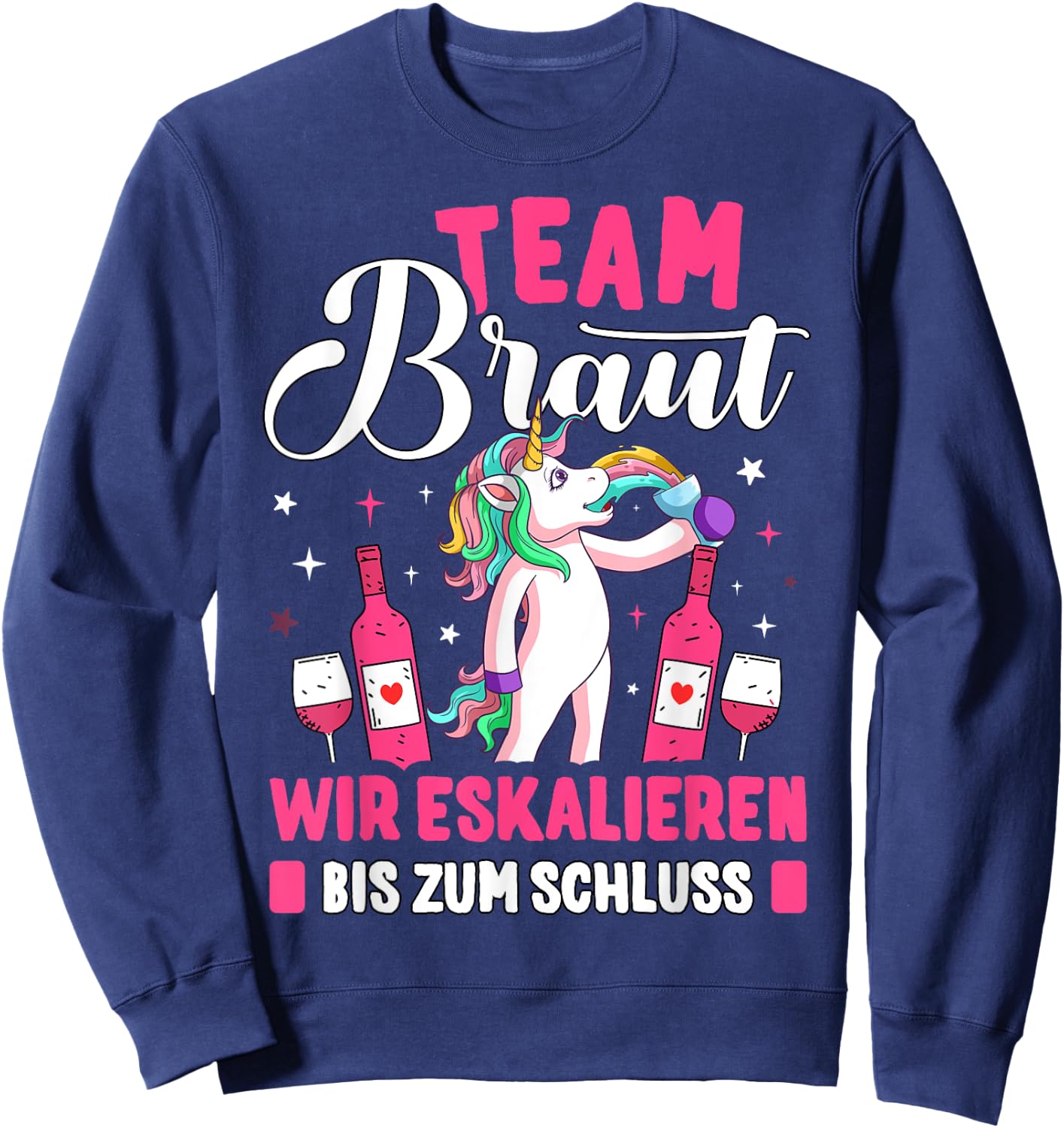 Team Braut JGA Women's Hen Night , black Sweatshirt - Sweatshirt | Navy