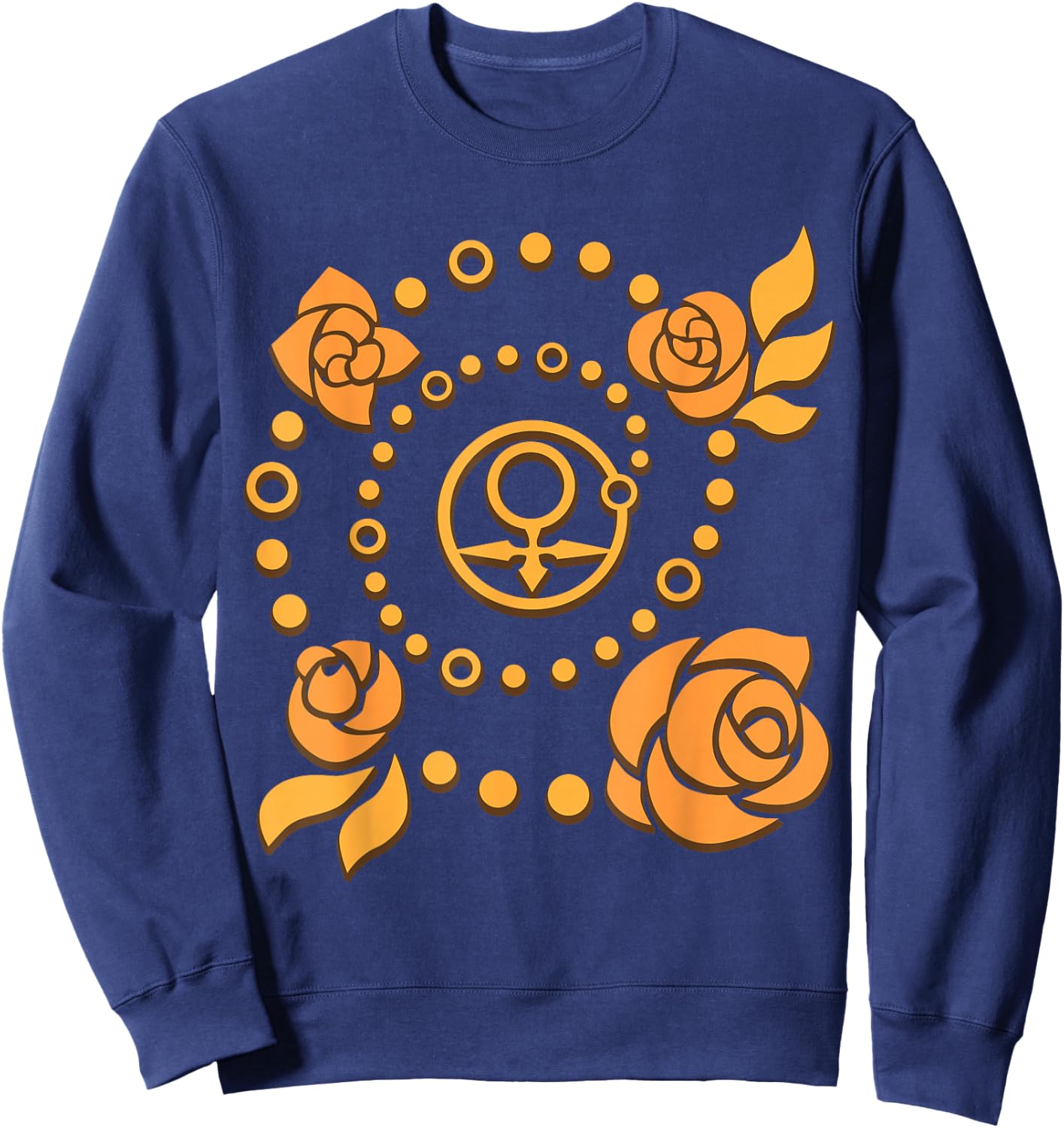 Venus Heart Charm Symbol Kawaii Anime Love Chain Design Sweatshirt - Sweatshirt | Navy