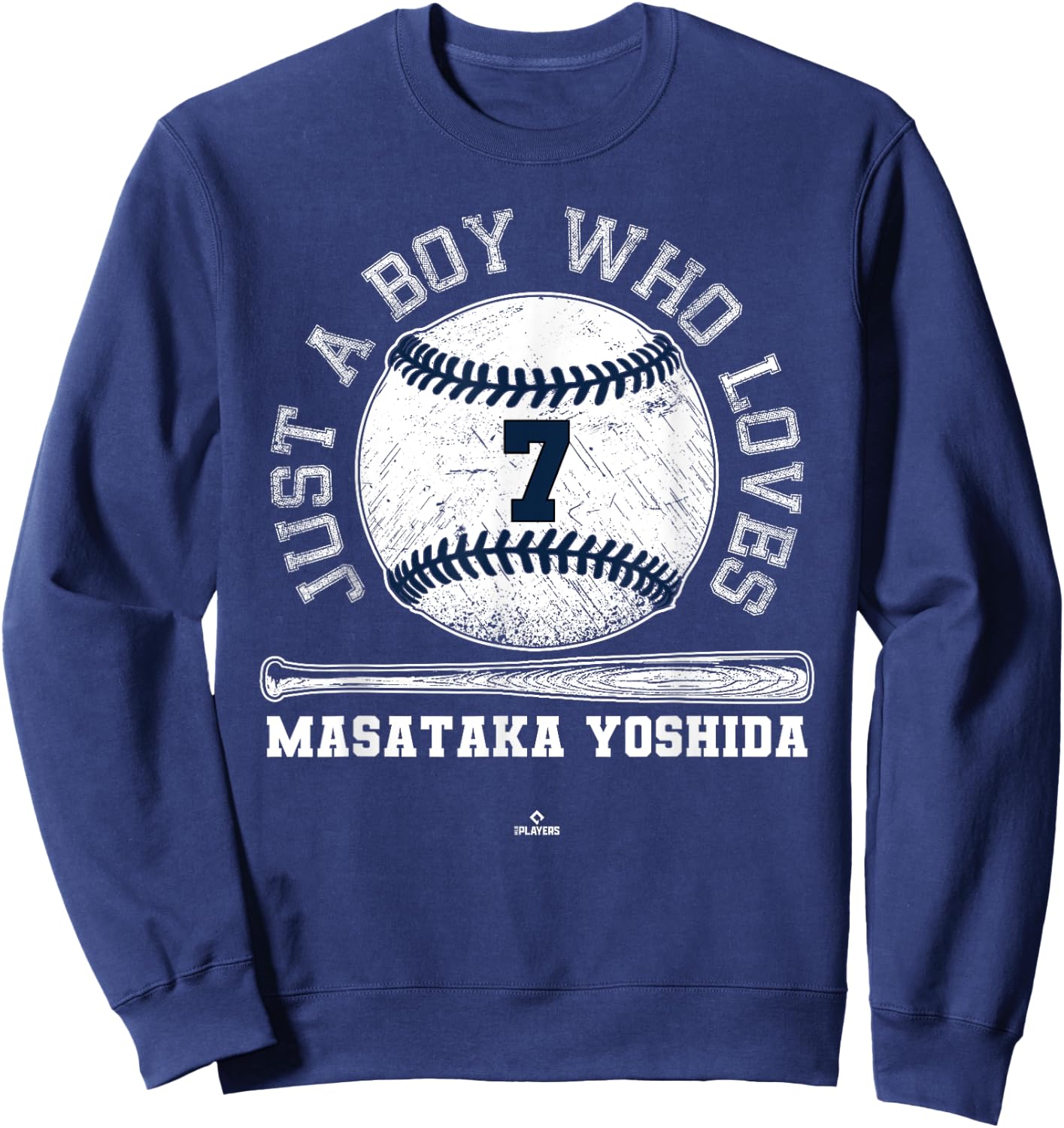 Just A Boy Who Loves Masataka Yoshida Boston Baseball MLBPA Sweatshirt - Sweatshirt | Navy