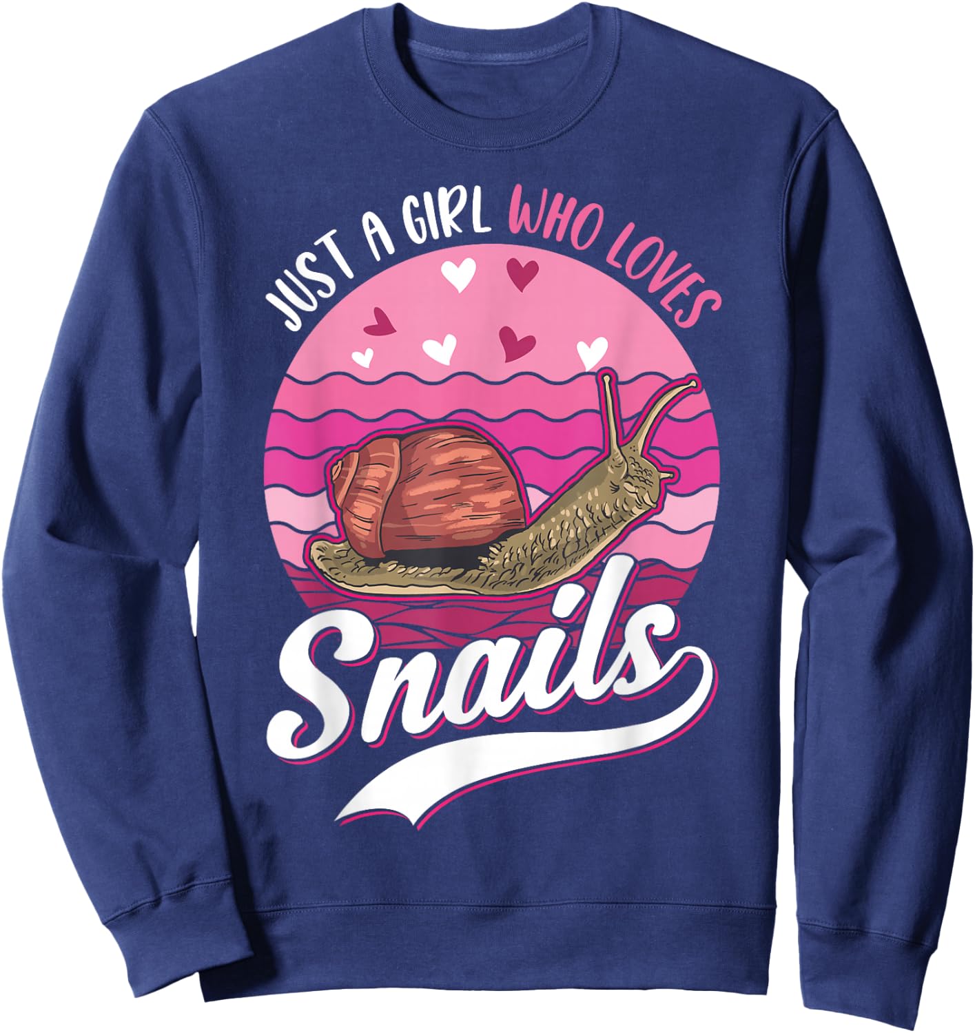 Just a Girl who Loves Snails Sweatshirt - Sweatshirt | Navy