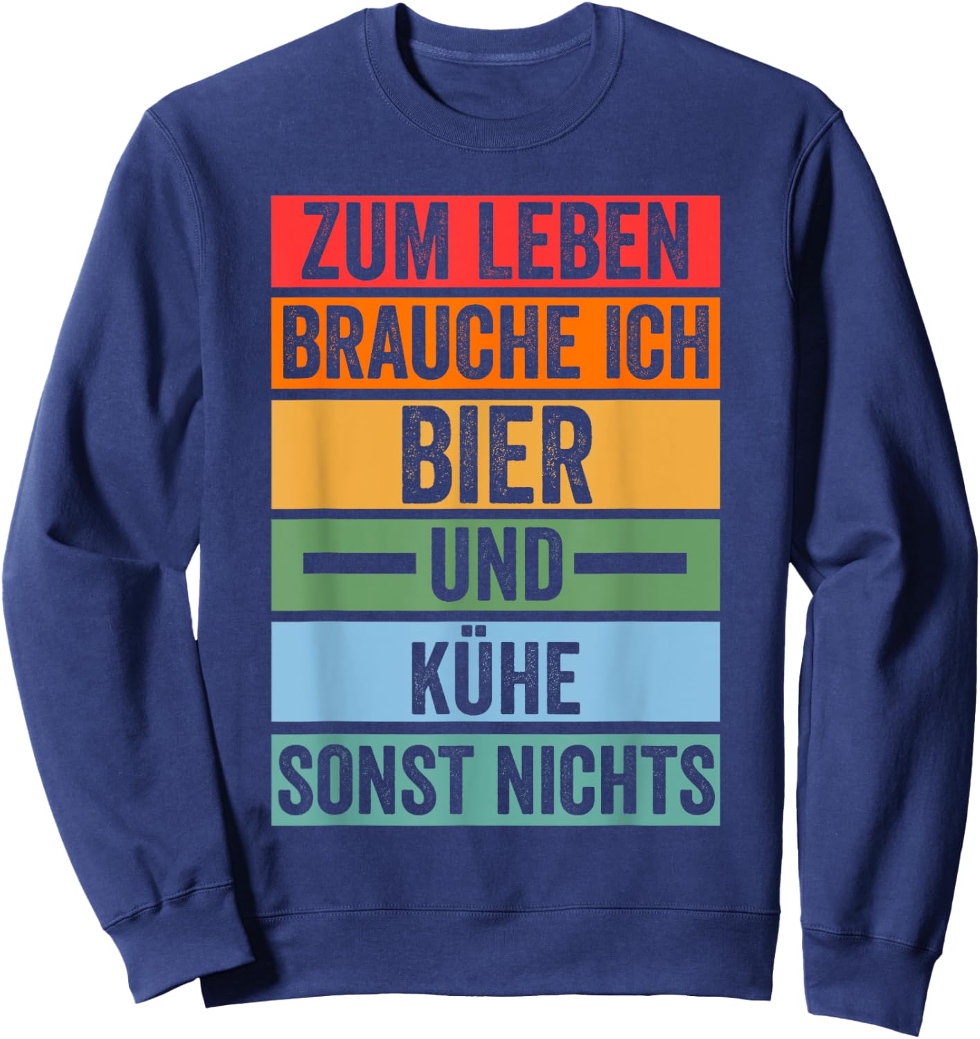 Beer Cow Farm Cow Farmer Beef Cows , black Sweatshirt - Sweatshirt | Navy