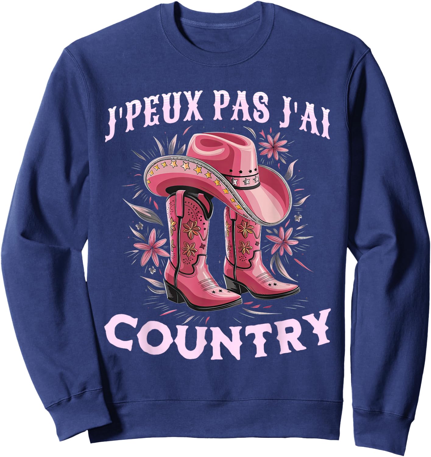 Women's Country Humour Dance Country Western Sweatshirt - Sweatshirt | Navy