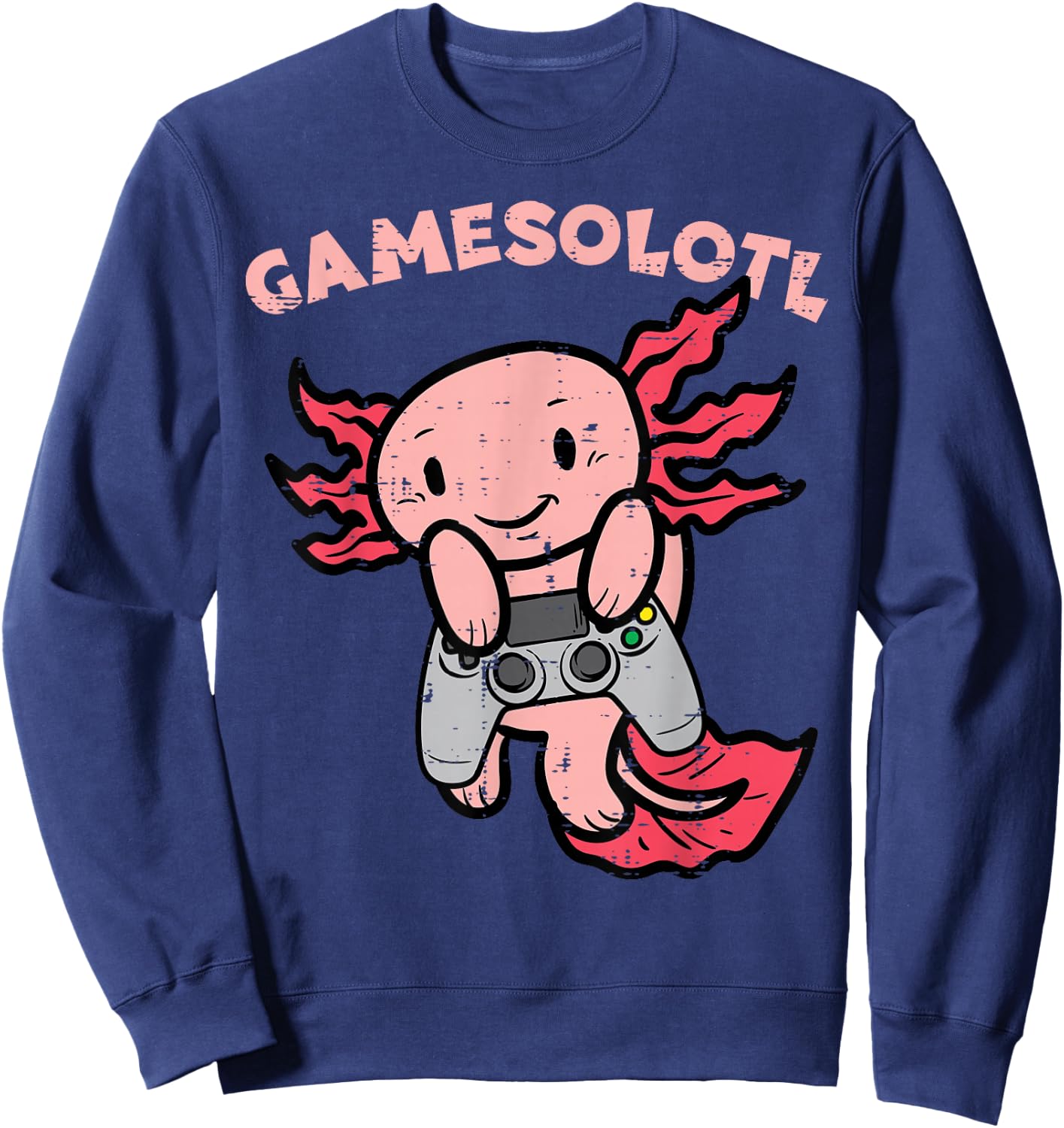 Gamesolotl Gamer Axolotl Cute Gaming Boys Kids Youth Men Sweatshirt - Sweatshirt | Navy