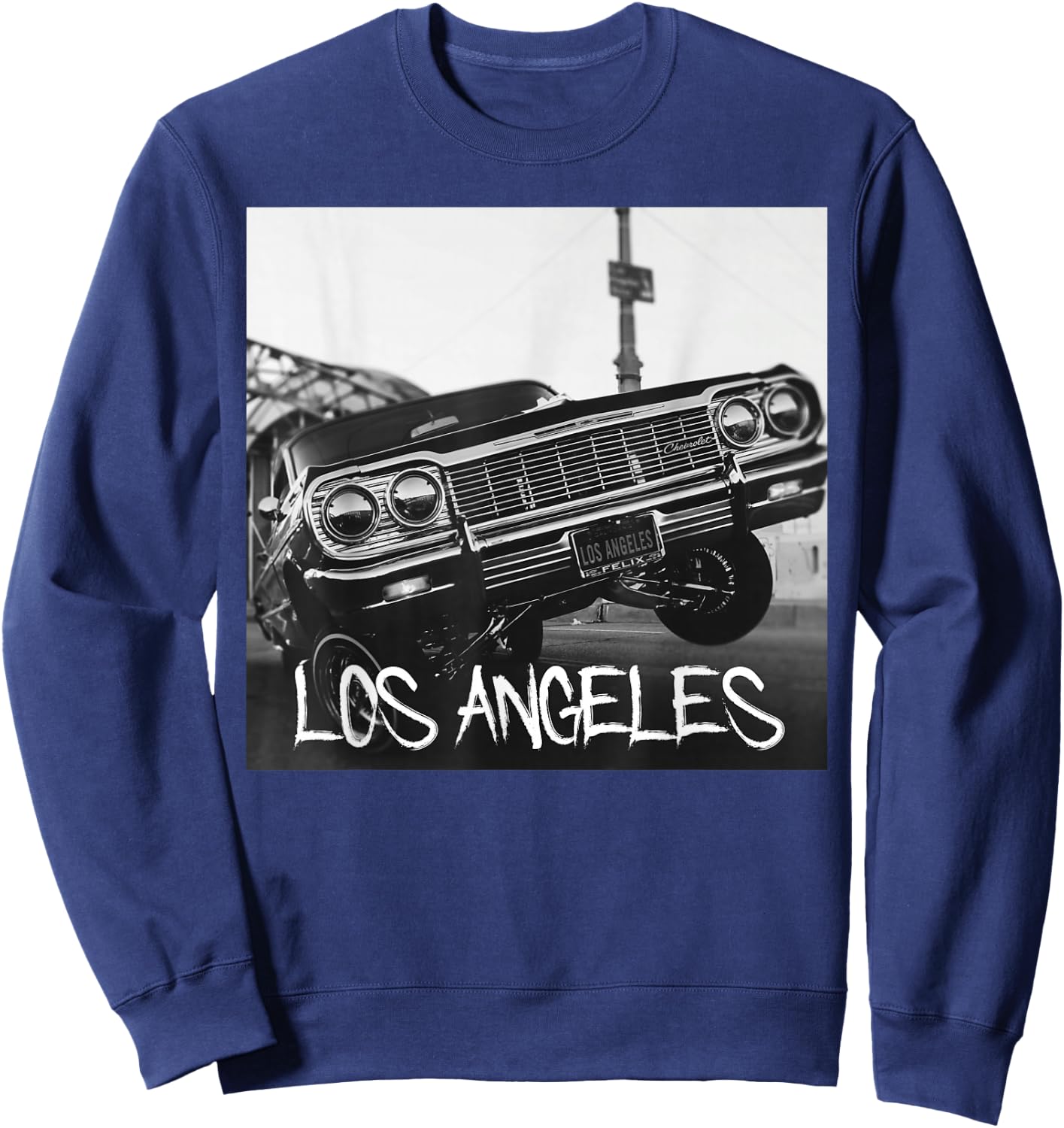 Los Angeles California Shirts Hydraulic Lowrider LA Gifts Sweatshirt - Sweatshirt | Navy