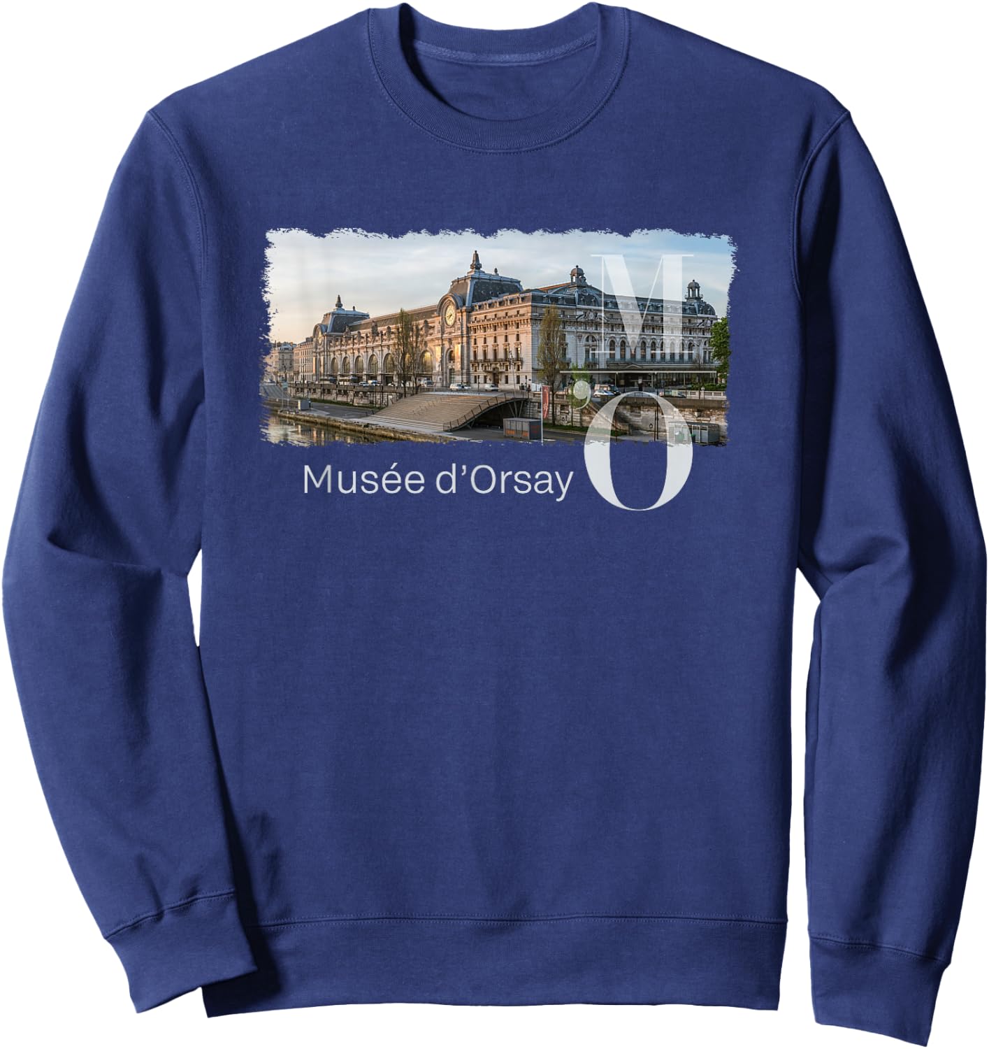 Musée d'Orsay Art Museum Exterior Paris France , Black, S Sweatshirt - Sweatshirt | Navy