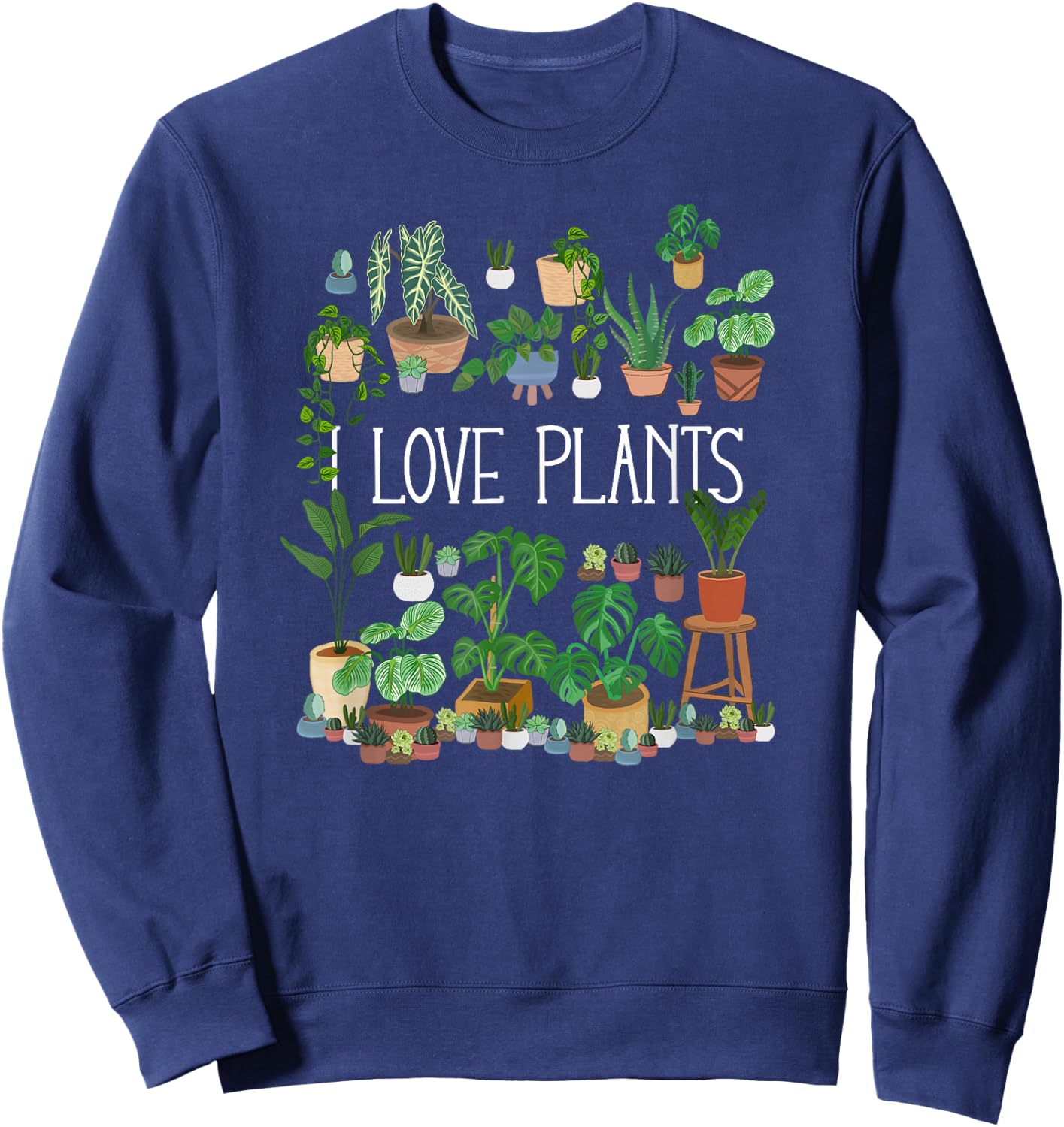 I Love Plants Sweatshirt - Sweatshirt | Navy
