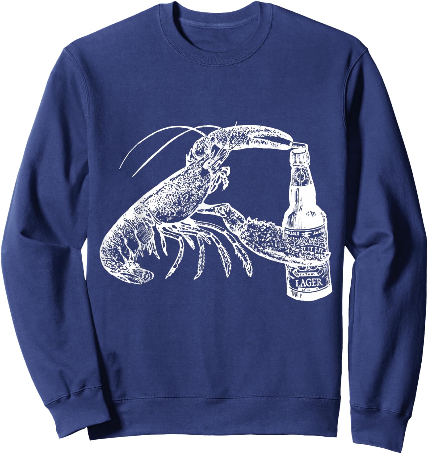 Beer Drinking Lobster Craft Beer Beach Vacation Gift Small Sweatshirt - Sweatshirt | Navy