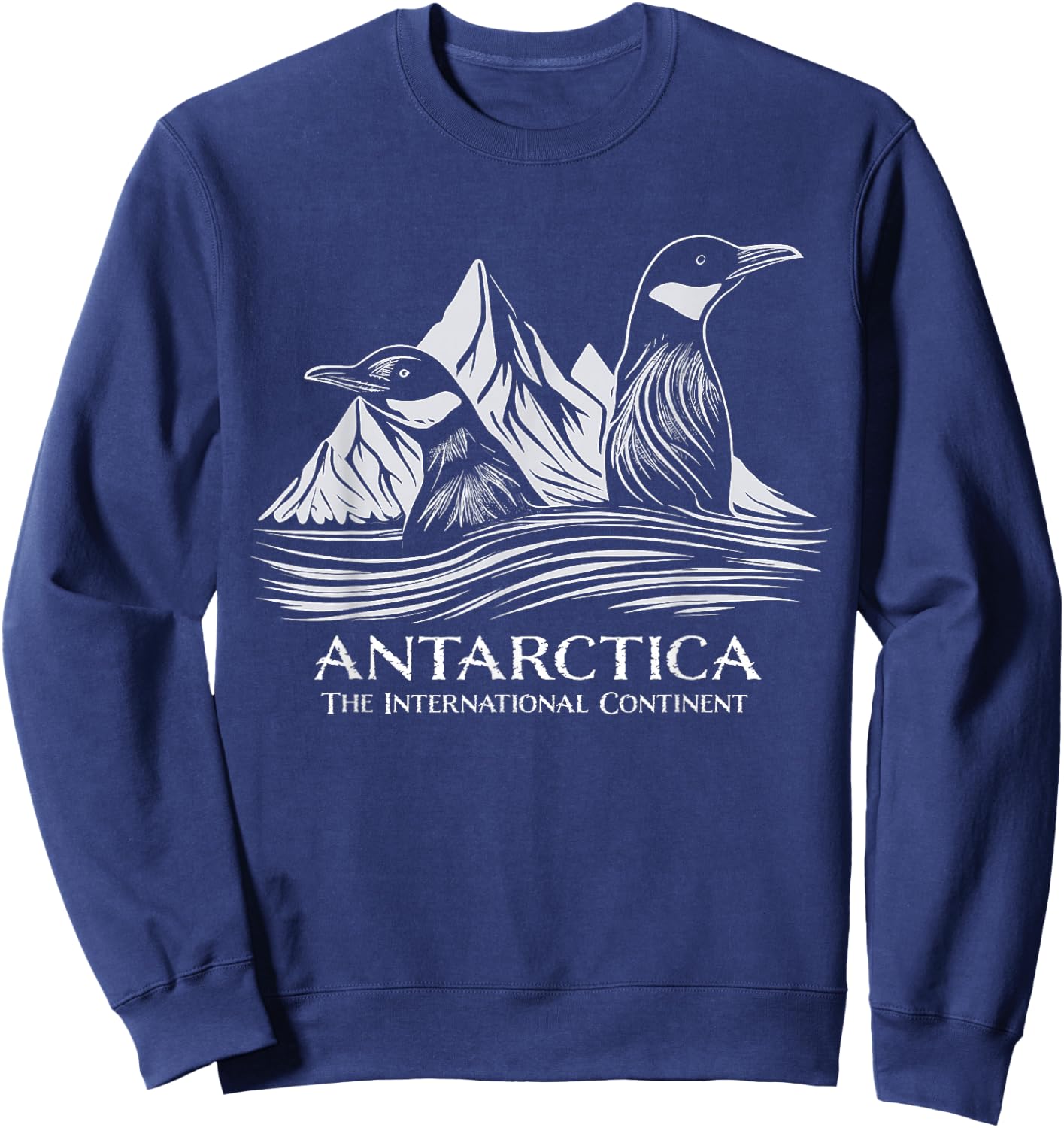 Antarctica Cute Penguins Antarctic Research Souvenir Sweatshirt - Sweatshirt | Navy