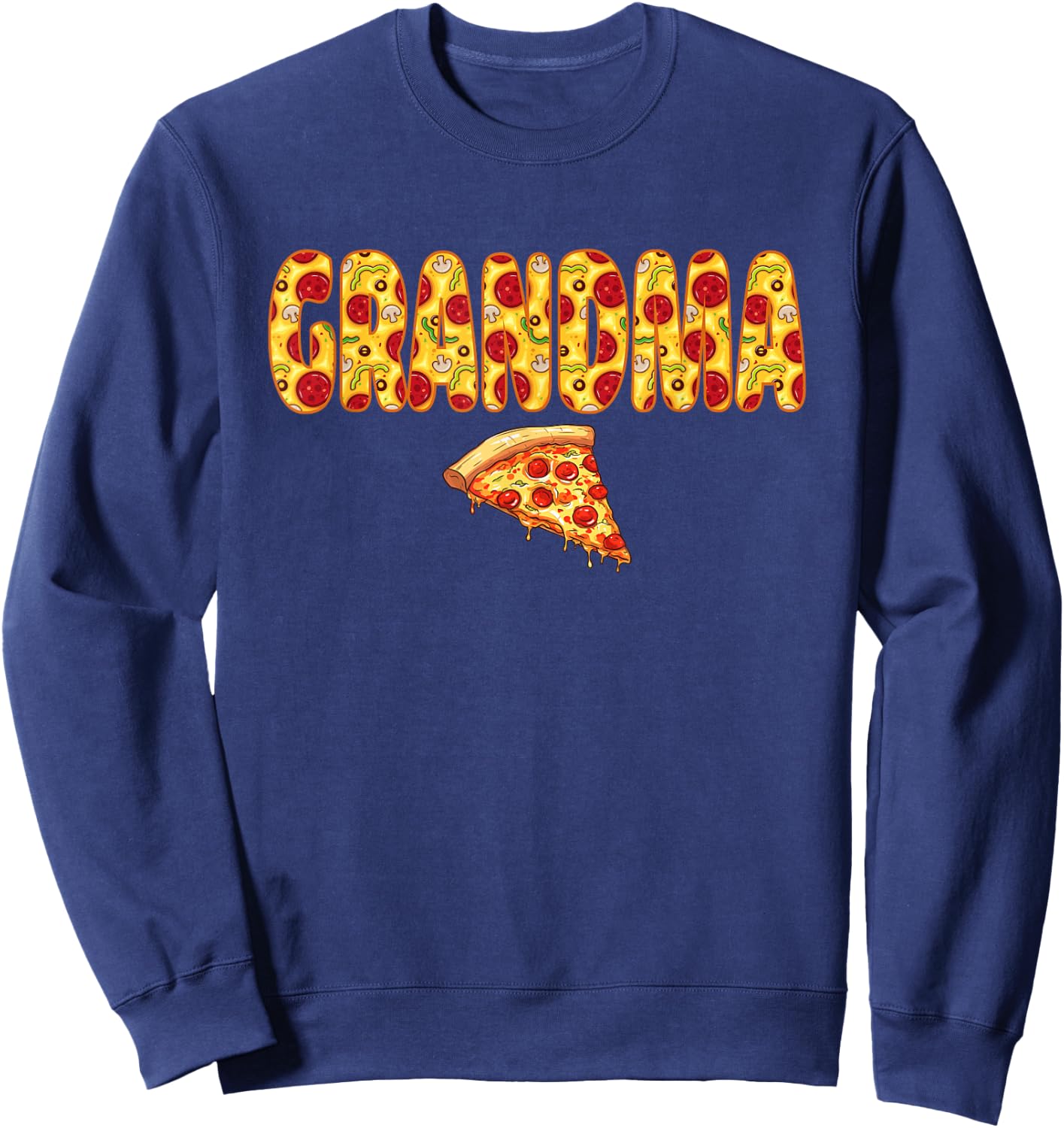Grandma of The Birthday Boy Girl Pizza Lover Matching Sweatshirt - Sweatshirt | Navy