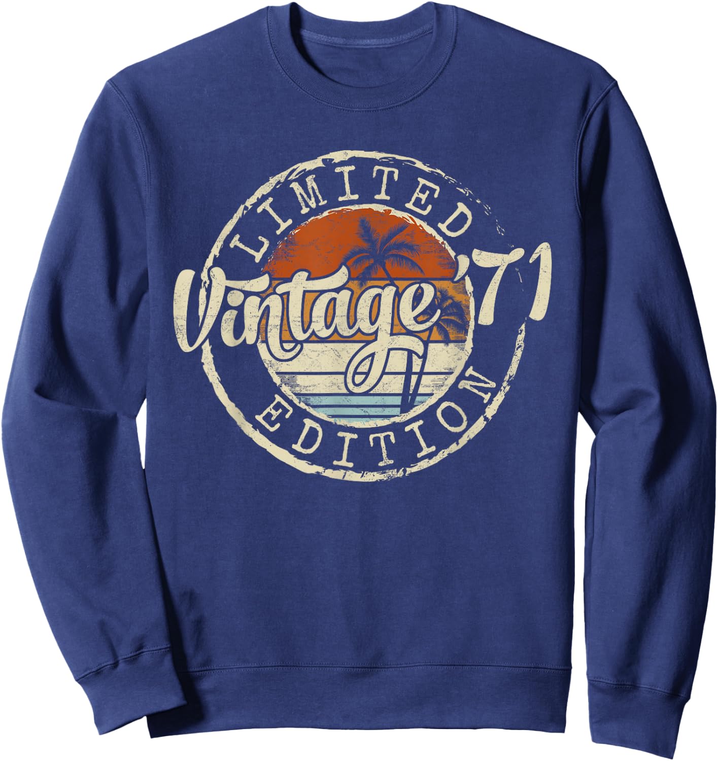 Vintage 1971 53rd Birthday Gifts 53 Year Old Women , Black, S Sweatshirt - Sweatshirt | Navy